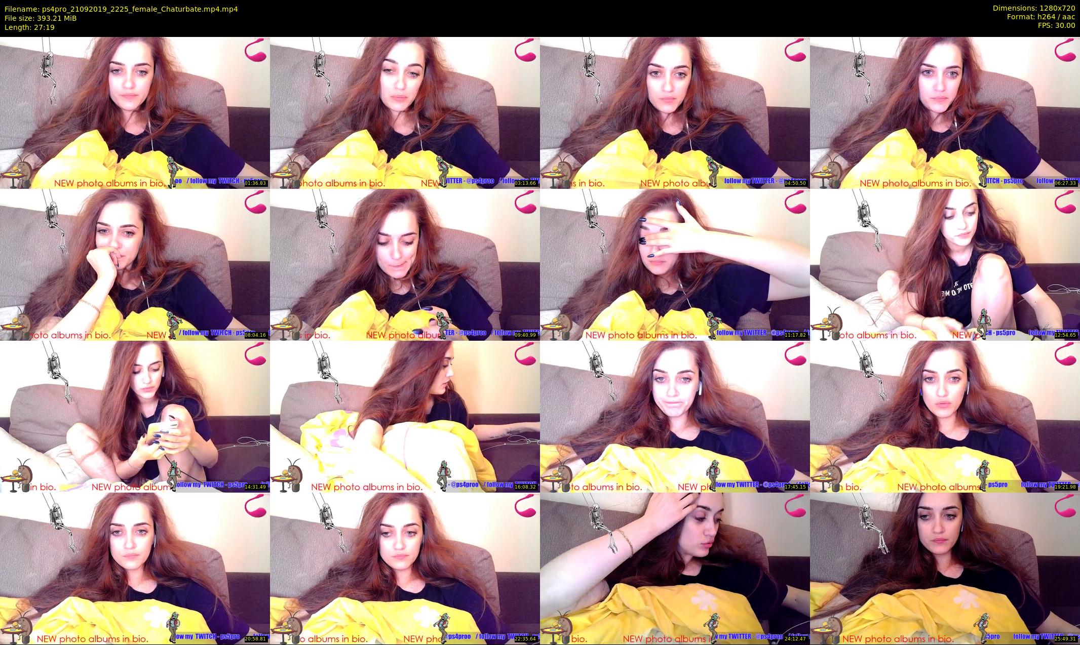 ps4pro — 28 minute Chaturbate female cam show recording, 720p, Sep 21, 2019