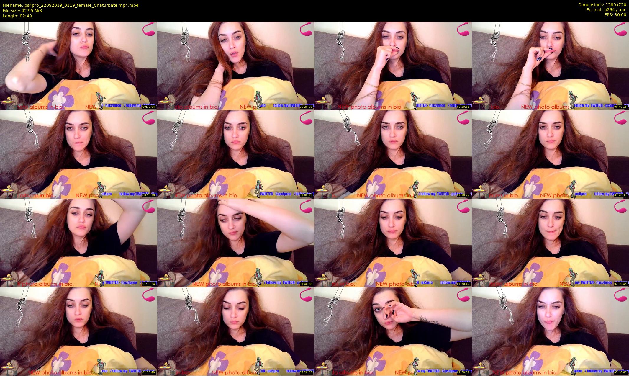 ps4pro — 3 minute Chaturbate female cam show recording, 720p, Sep 22, 2019
