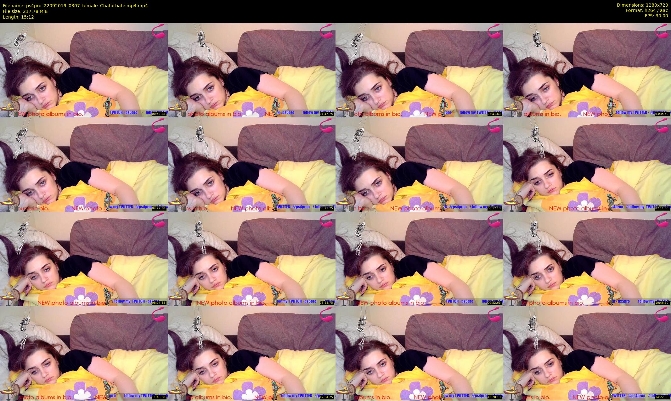 ps4pro — 16 minute Chaturbate female cam show recording, 720p, Sep 22, 2019