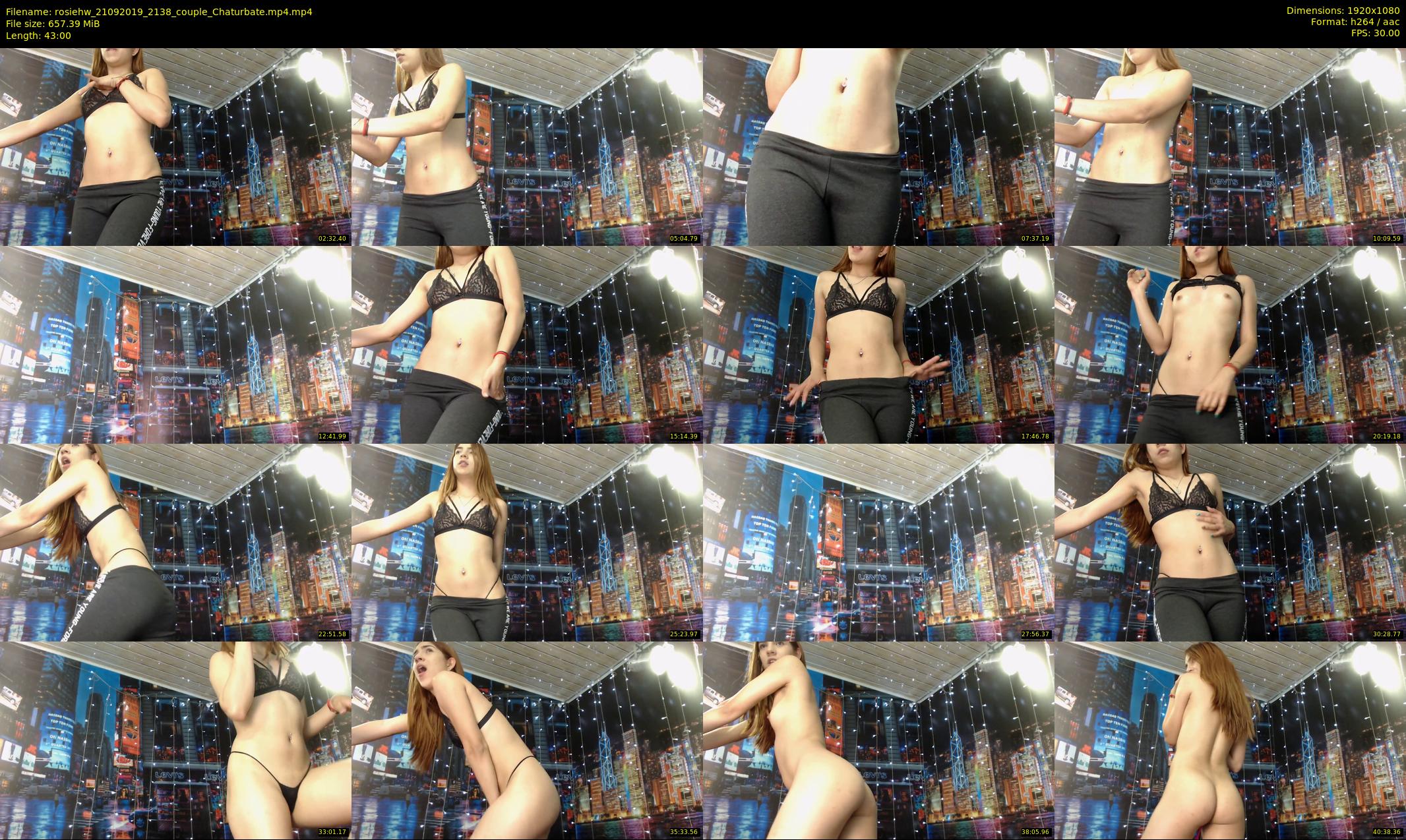 rosiehw — 43 minute Chaturbate couple cam show recording, 1080p, Sep 21, 2019