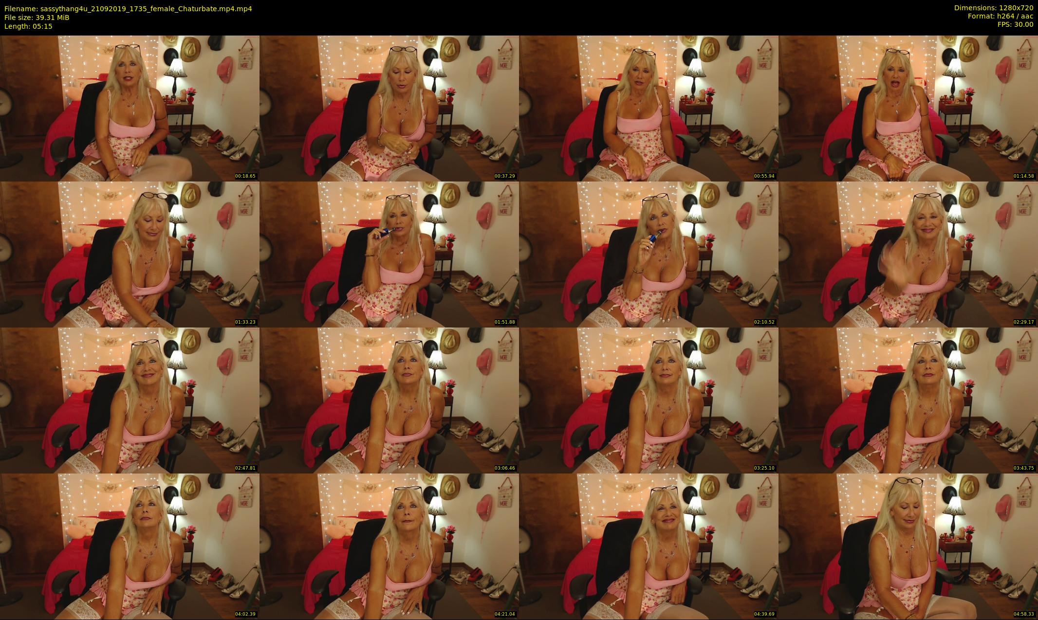 sassythang4u — 6 minute Chaturbate female cam show recording, 720p, Sep 21, 2019