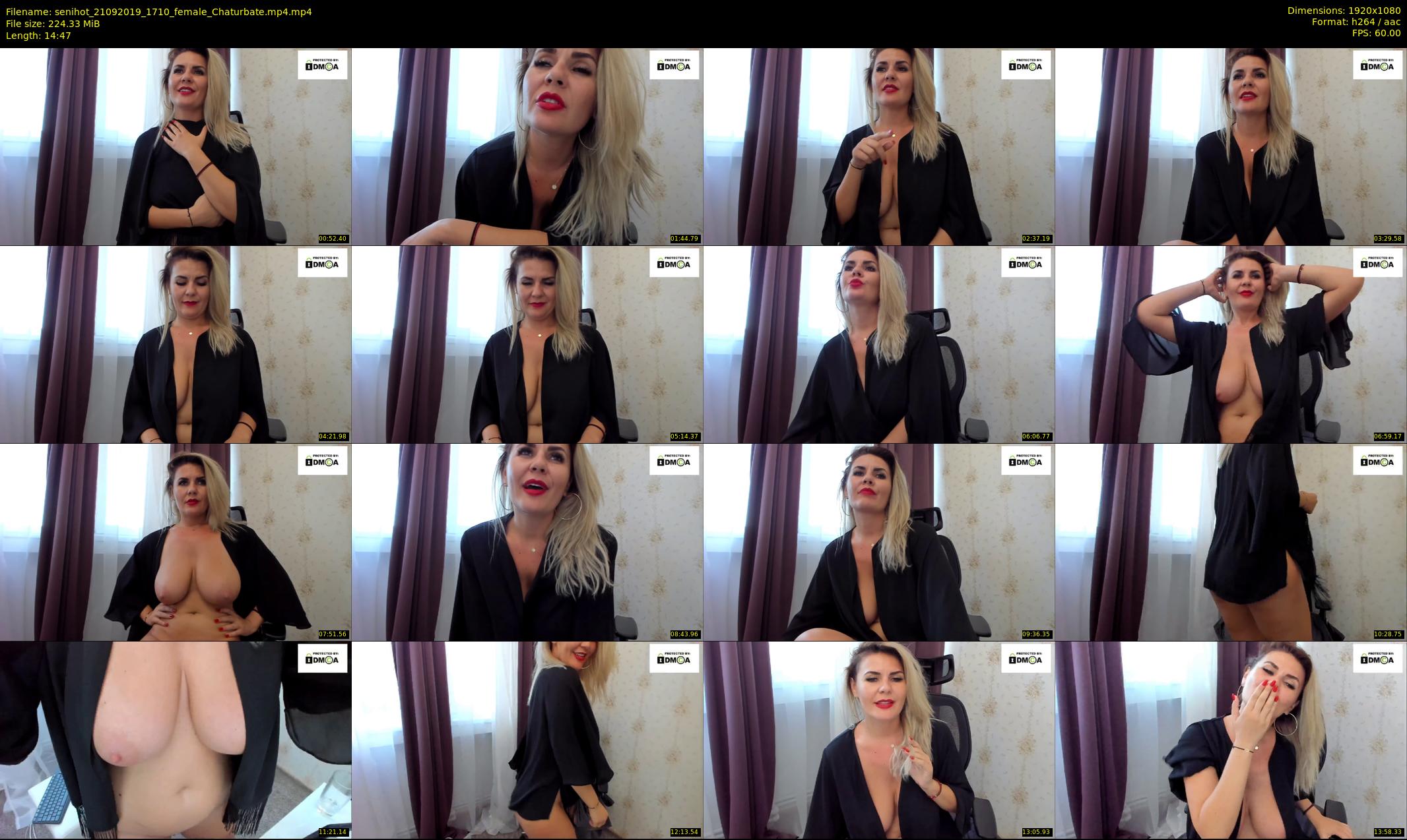 senihot — 15 minute Chaturbate female cam show recording, 1080p, Sep 21, 2019