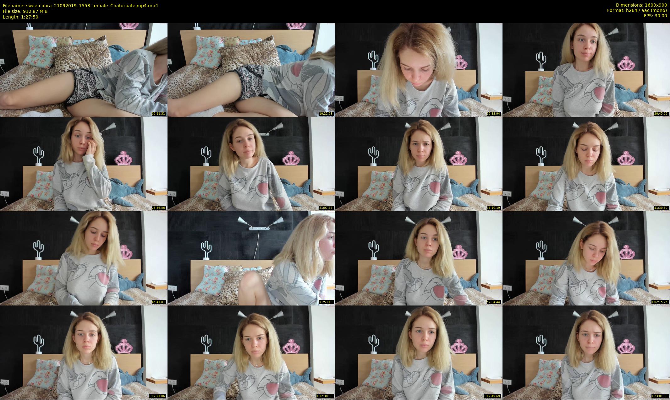 sweetcobra — 88 minute Chaturbate female cam show recording, 720p, Sep 21, 2019
