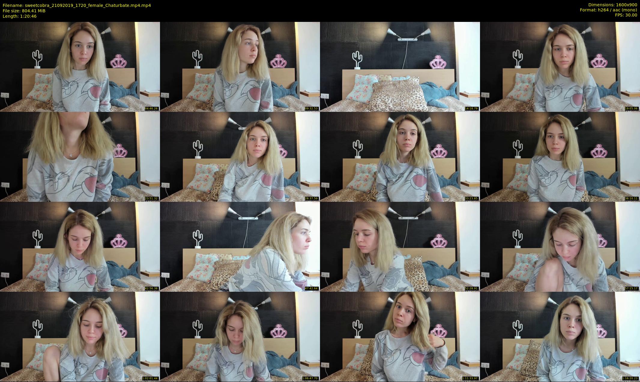 sweetcobra — 81 minute Chaturbate female cam show recording, 720p, Sep 21, 2019