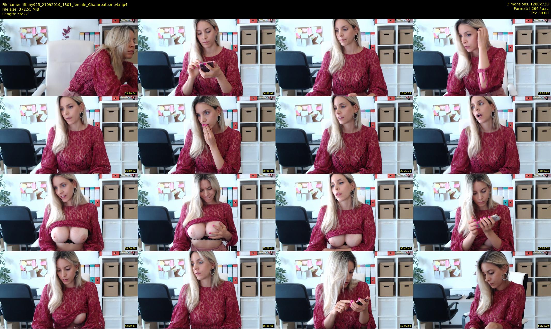 tiffany925 — 57 minute Chaturbate female cam show recording, 720p, Sep 21, 2019