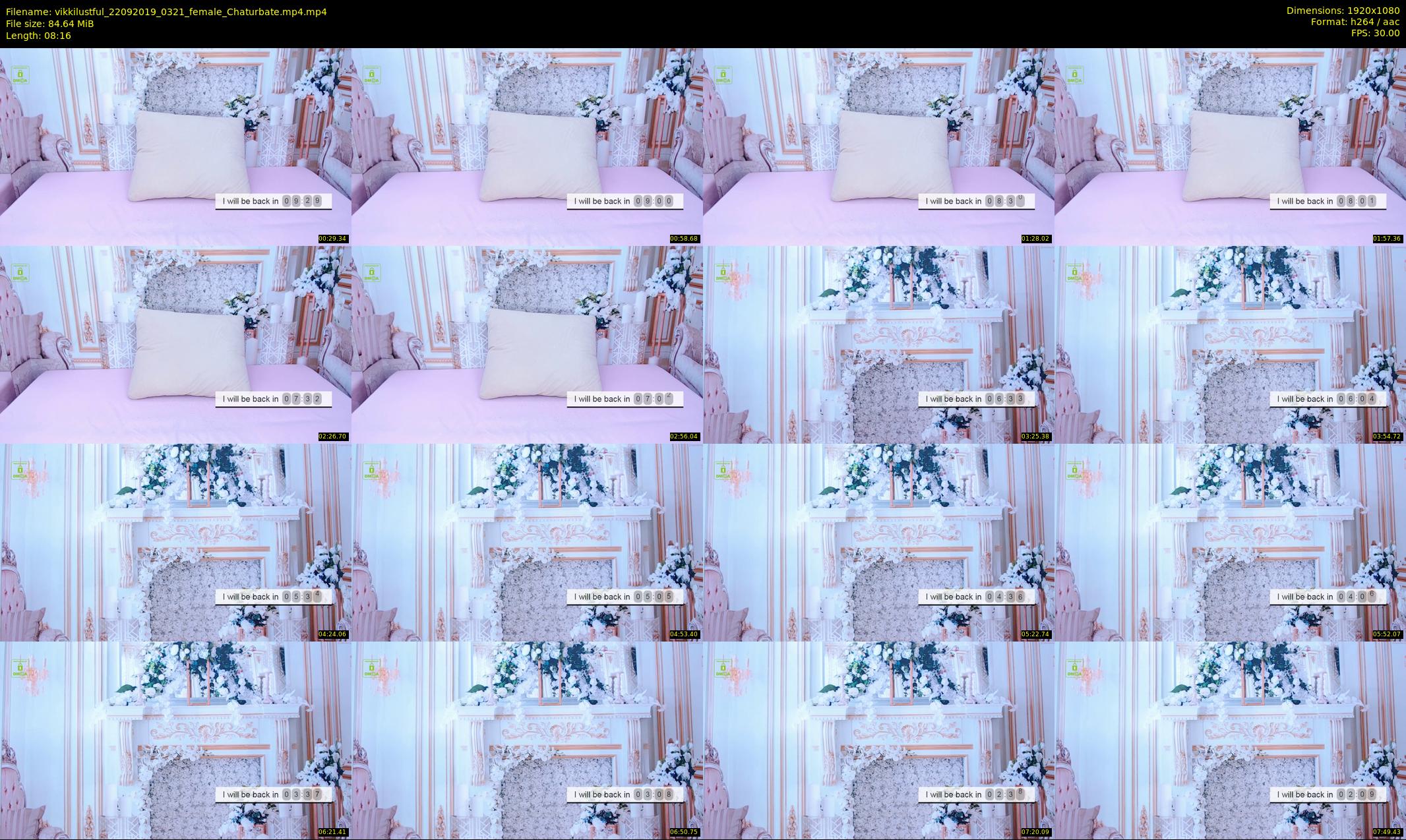 vikkilustful — 9 minute Chaturbate female cam show recording, 1080p, Sep 22, 2019
