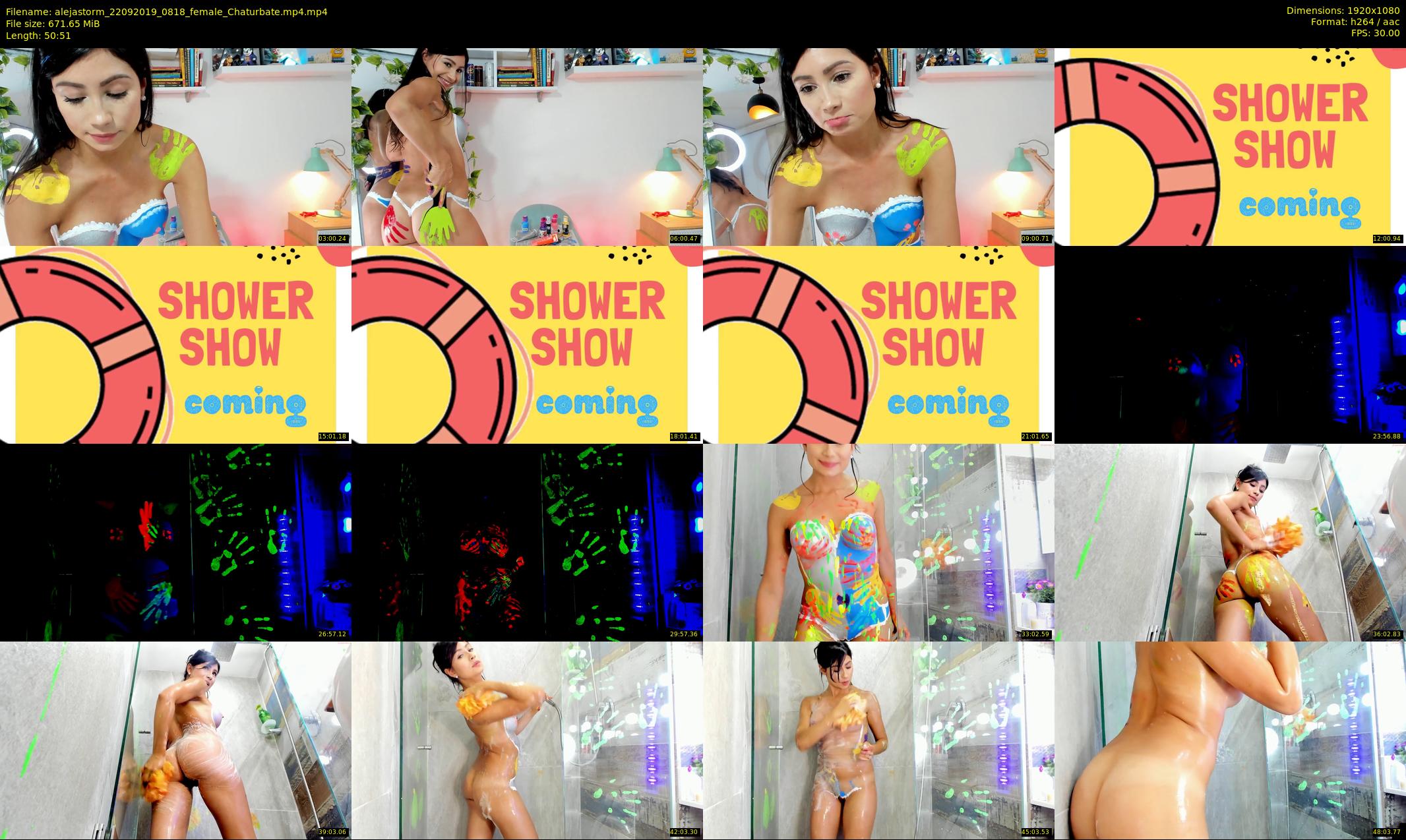 alejastorm — 51 minute Chaturbate female cam show recording, 1080p, Sep 22, 2019
