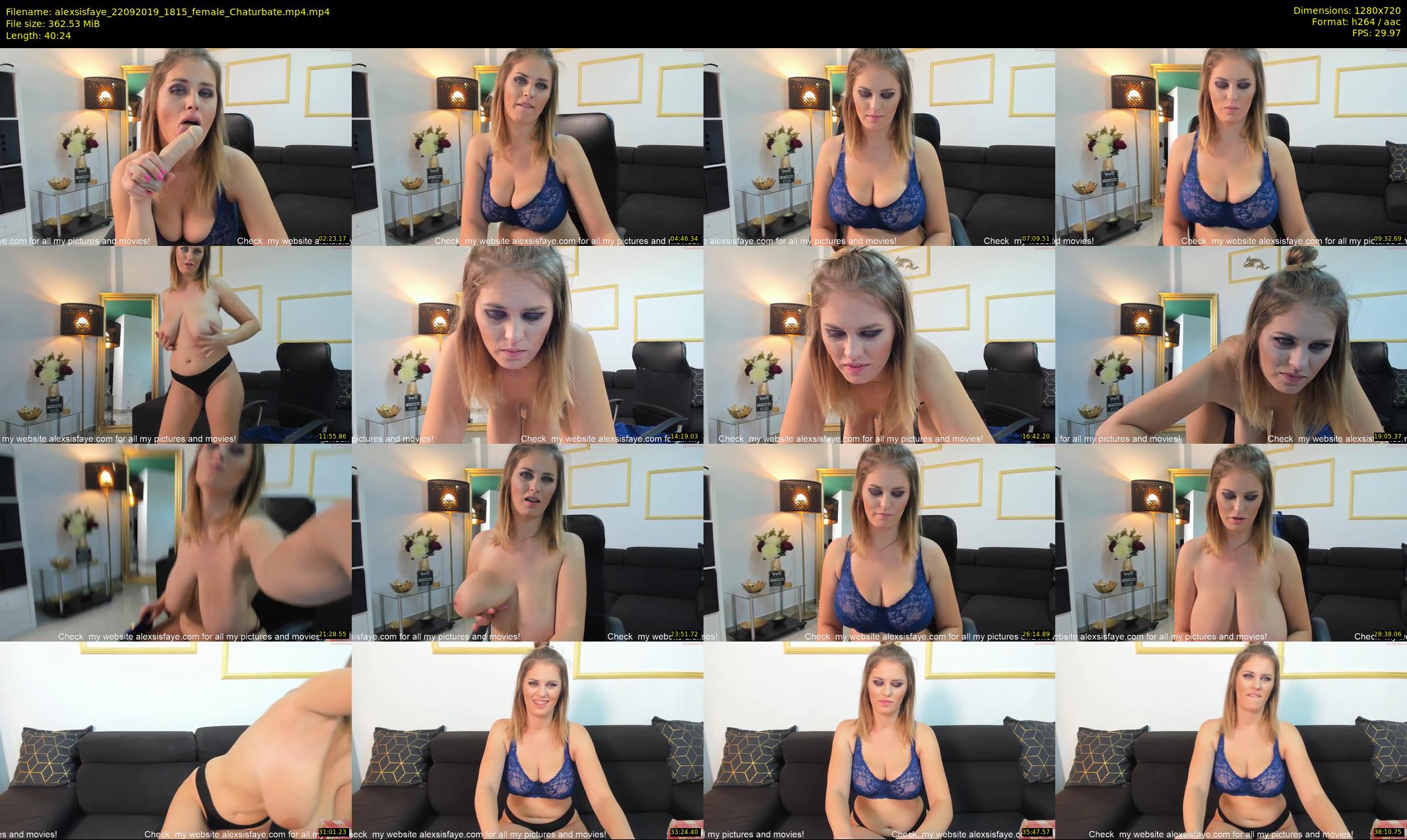 alexsisfaye — 41 minute Chaturbate female cam show recording, 720p, Sep 22, 2019