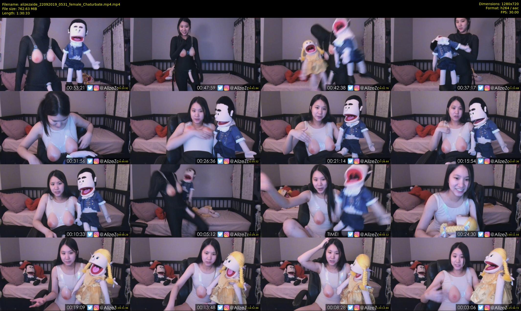 alizezaide — 91 minute Chaturbate female cam show recording, 720p, Sep 22, 2019