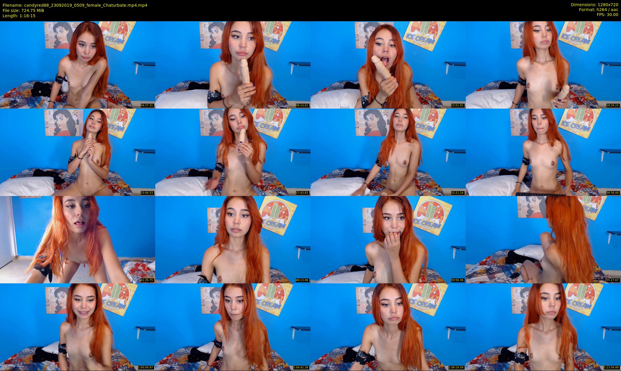 candyred88 — 79 minute Chaturbate female cam show recording, 720p, Sep 23, 2019