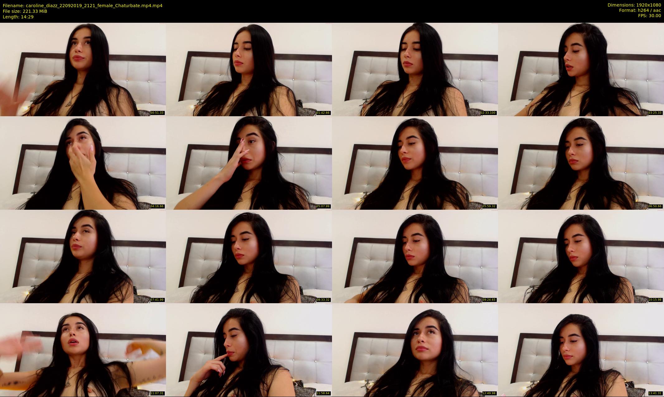 caroline_diazz — 15 minute Chaturbate female cam show recording, 1080p, Sep 22, 2019