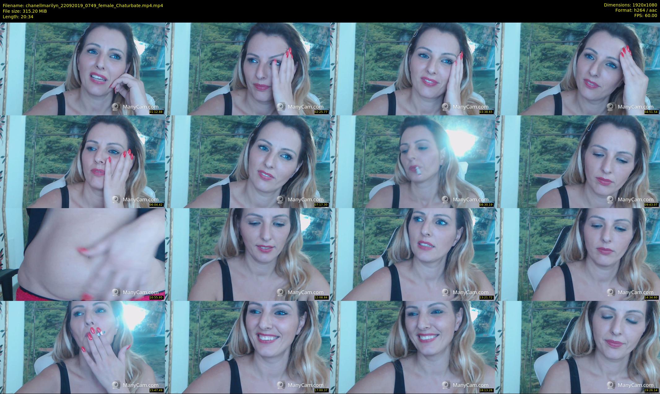 chanellmarilyn — 21 minute Chaturbate female cam show recording, 1080p, Sep 22, 2019