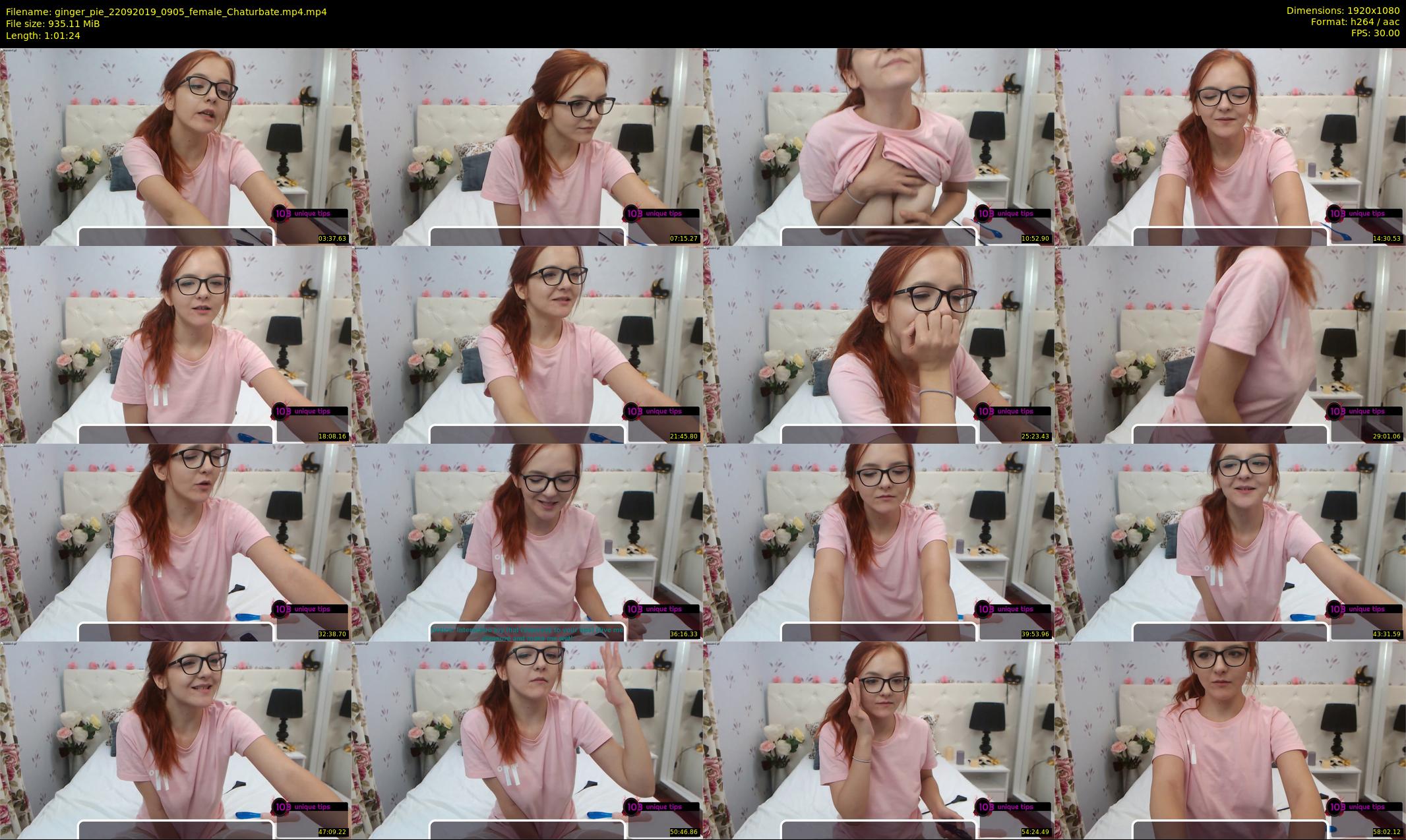 ginger_pie — 62 minute Chaturbate female cam show recording, 1080p, Sep 22, 2019