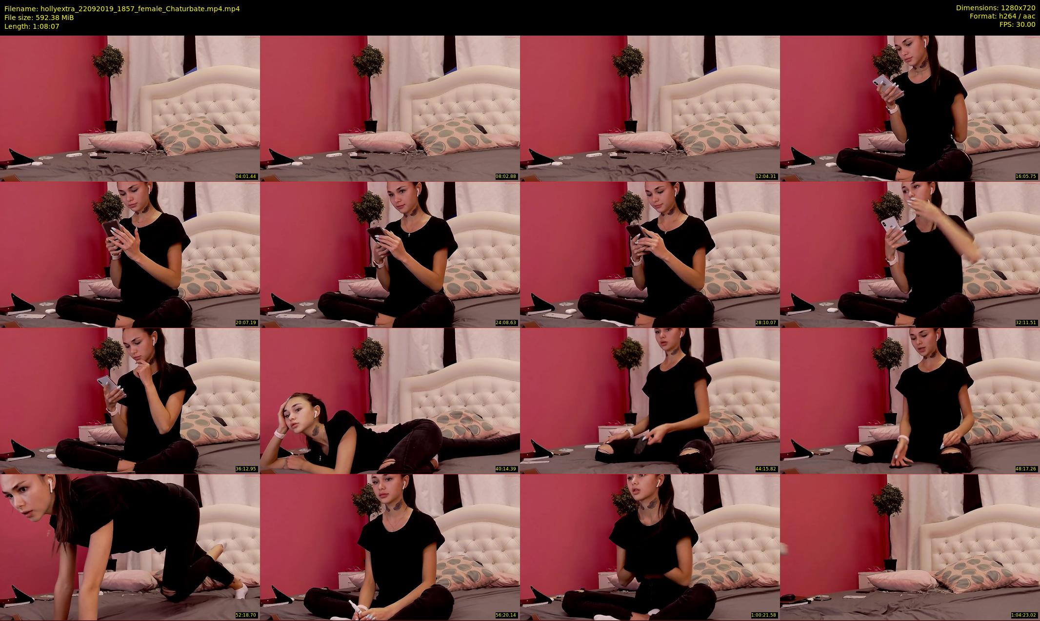 hollyextra — 69 minute Chaturbate female cam show recording, 720p, Sep 22, 2019