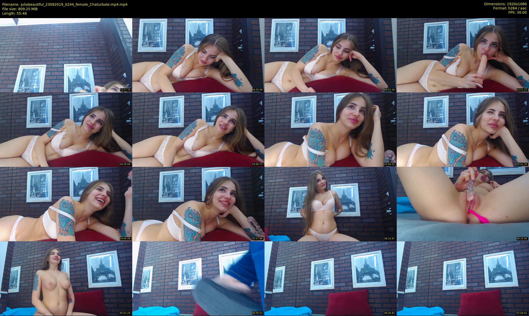 juliabeautiful — 56 minute Chaturbate female cam show recording, 1080p, Sep 23, 2019