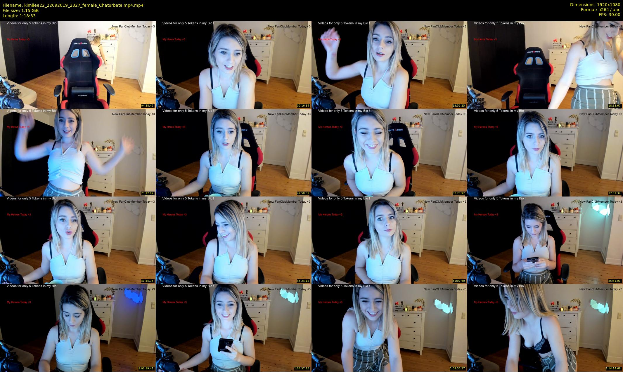 kimilee22 — 79 minute Chaturbate female cam show recording, 1080p, Sep 22, 2019