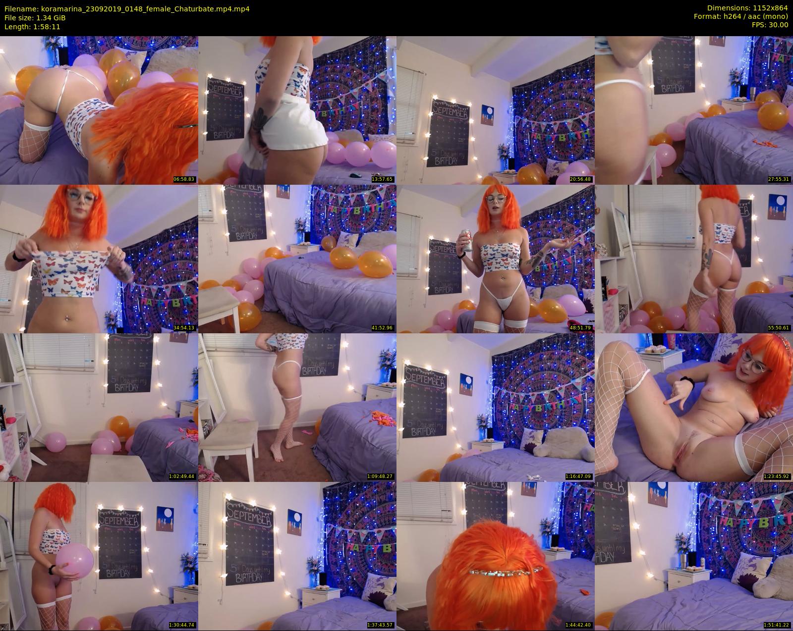 koramarina — 119 minute Chaturbate female cam show recording, 720p, Sep 23, 2019