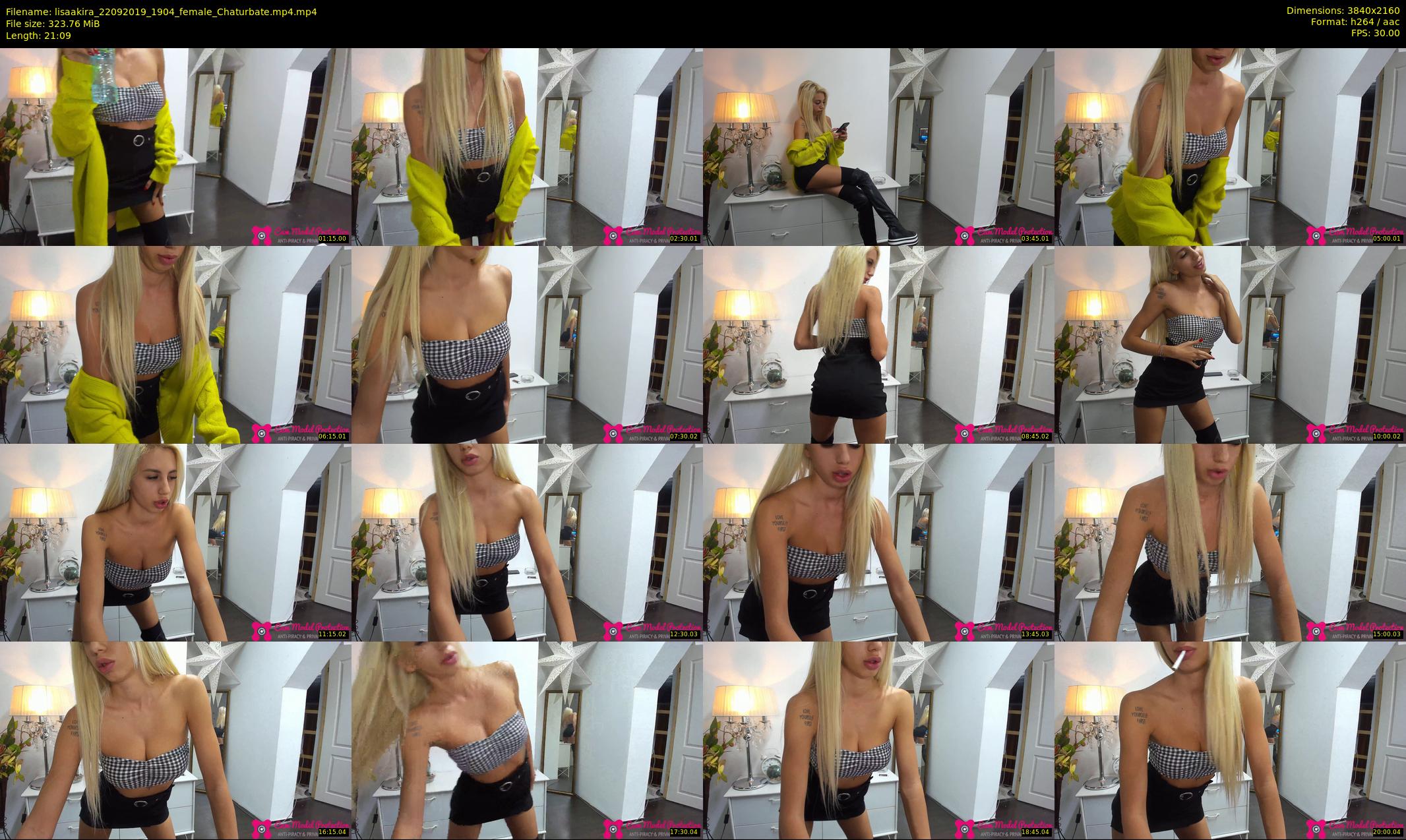 lisaakira — 22 minute Chaturbate female cam show recording, 4K, Sep 22, 2019