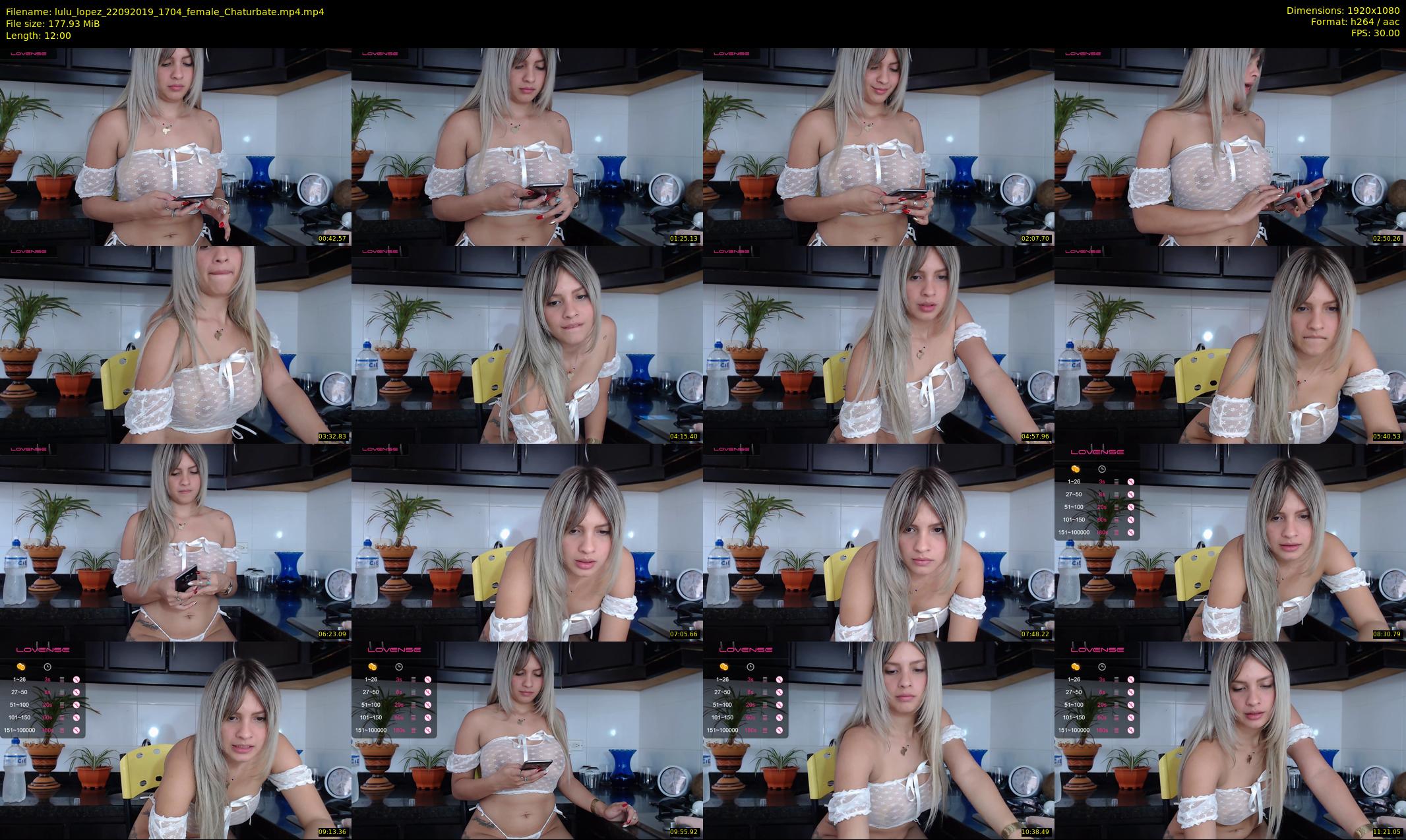 lulu_lopez — 12 minute Chaturbate female cam show recording, 1080p, Sep 22, 2019