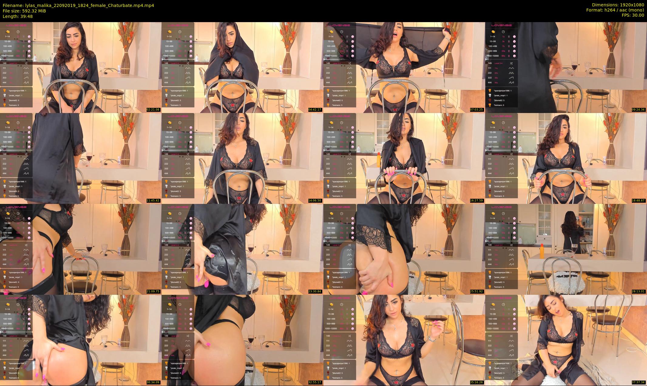 lylas_malika — 40 minute Chaturbate female cam show recording, 1080p, Sep 22, 2019
