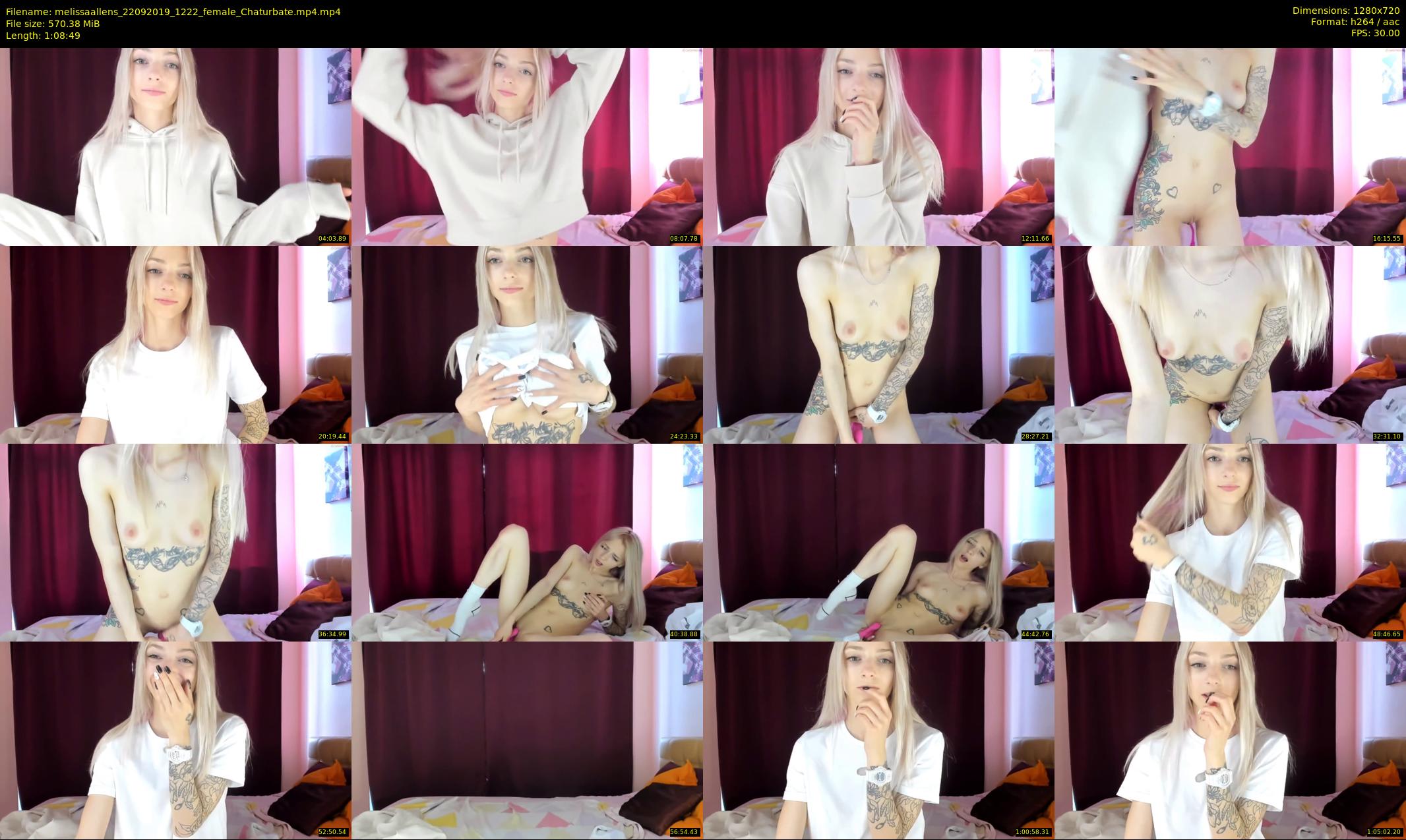 melissaallens — 69 minute Chaturbate female cam show recording, 720p, Sep 22, 2019