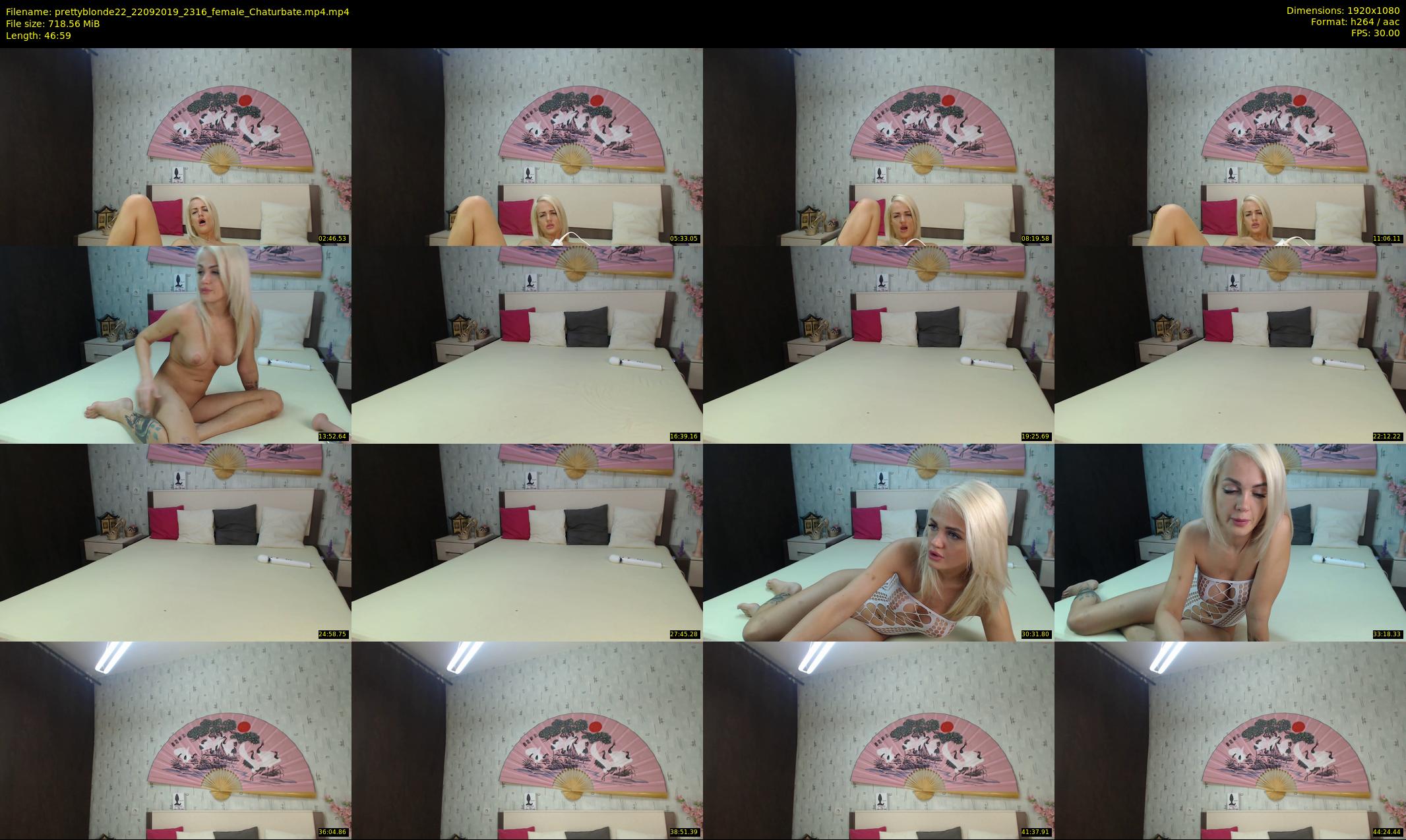 prettyblonde22 — 47 minute Chaturbate female cam show recording, 1080p, Sep 22, 2019