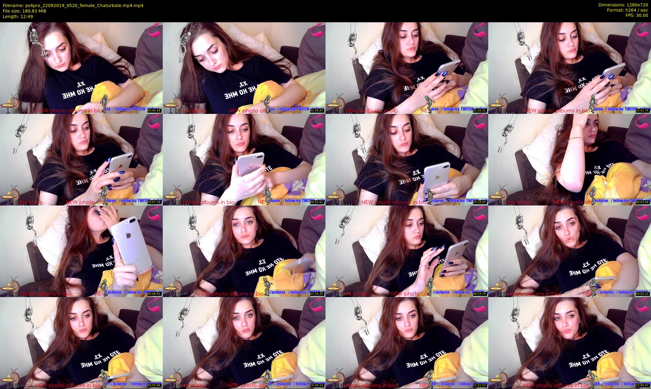ps4pro — 13 minute Chaturbate female cam show recording, 720p, Sep 22, 2019