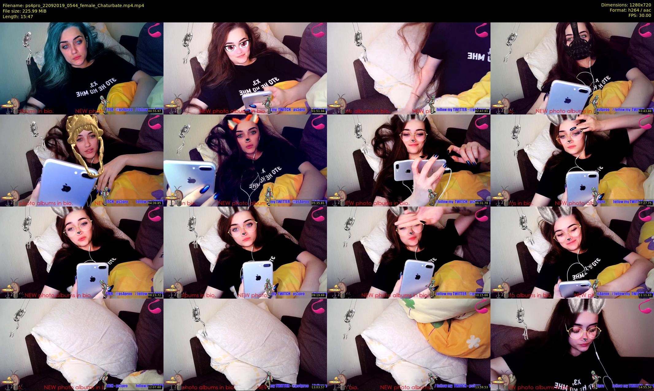 ps4pro — 16 minute Chaturbate female cam show recording, 720p, Sep 22, 2019