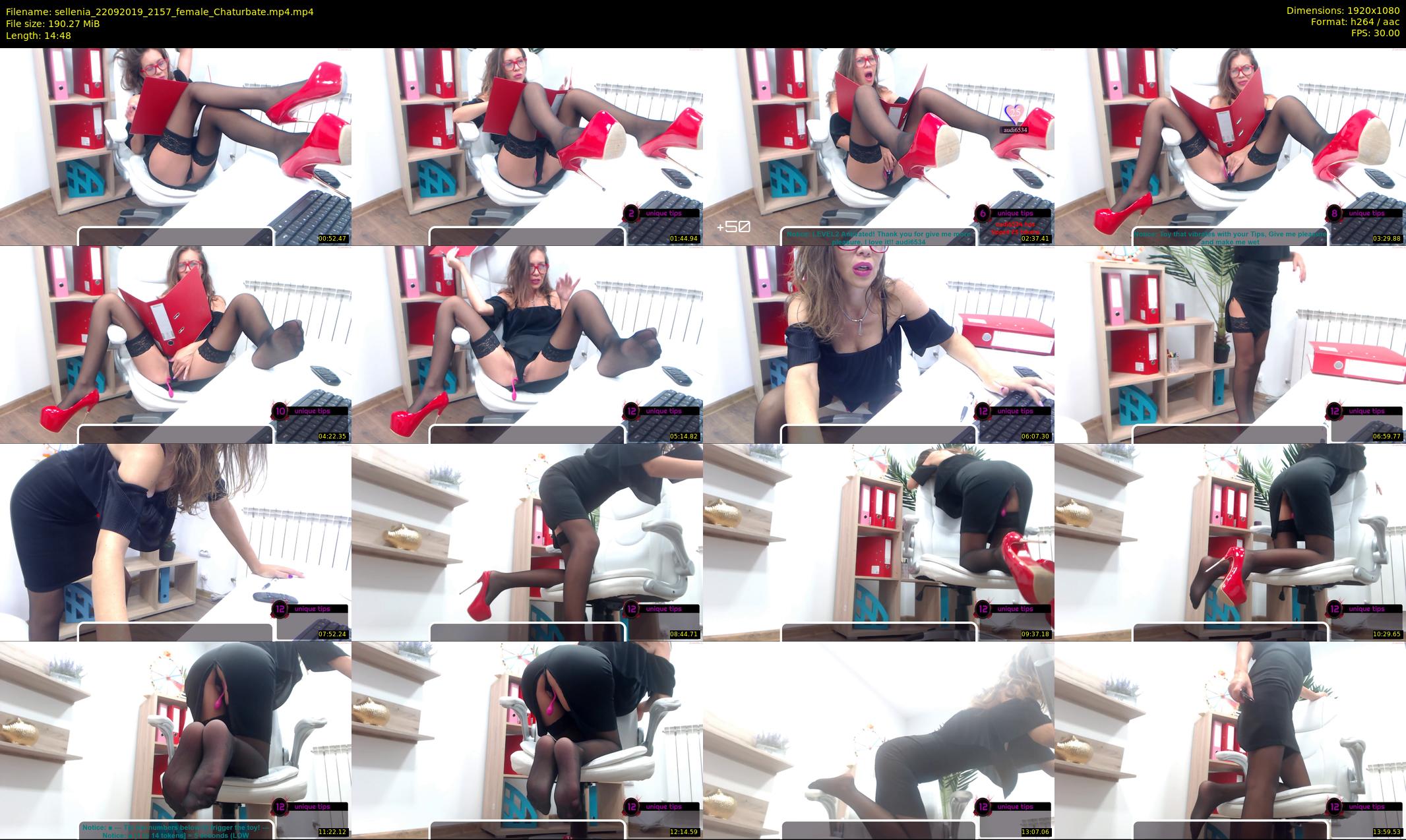 sellenia — 15 minute Chaturbate female cam show recording, 1080p, Sep 22, 2019
