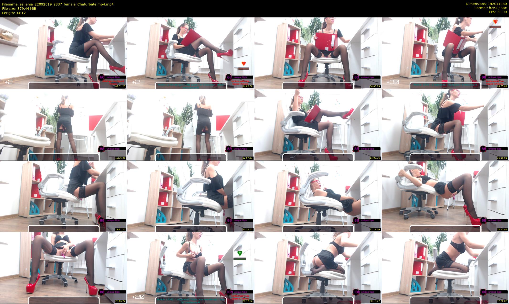 sellenia — 35 minute Chaturbate female cam show recording, 1080p, Sep 22, 2019