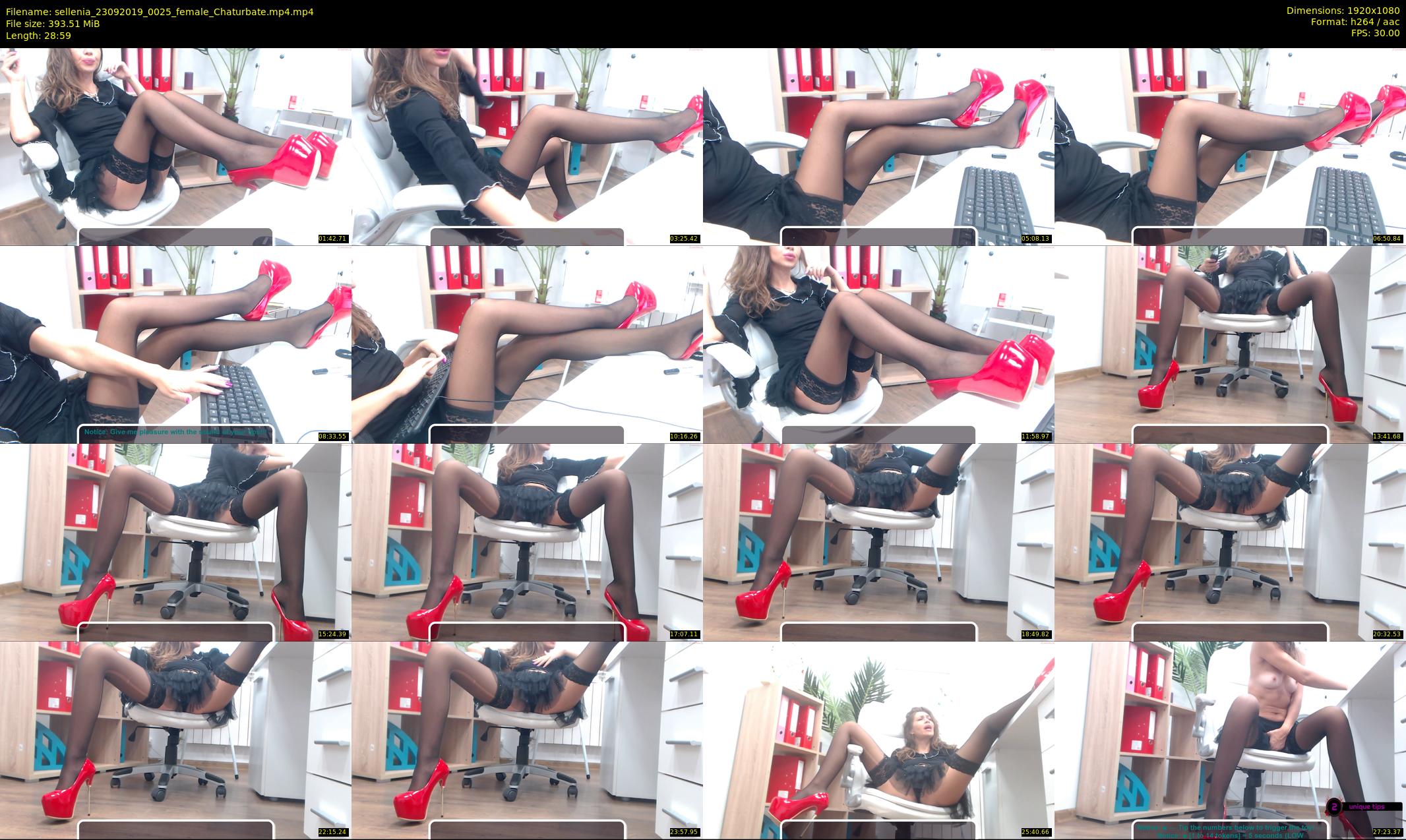 sellenia — 29 minute Chaturbate female cam show recording, 1080p, Sep 23, 2019