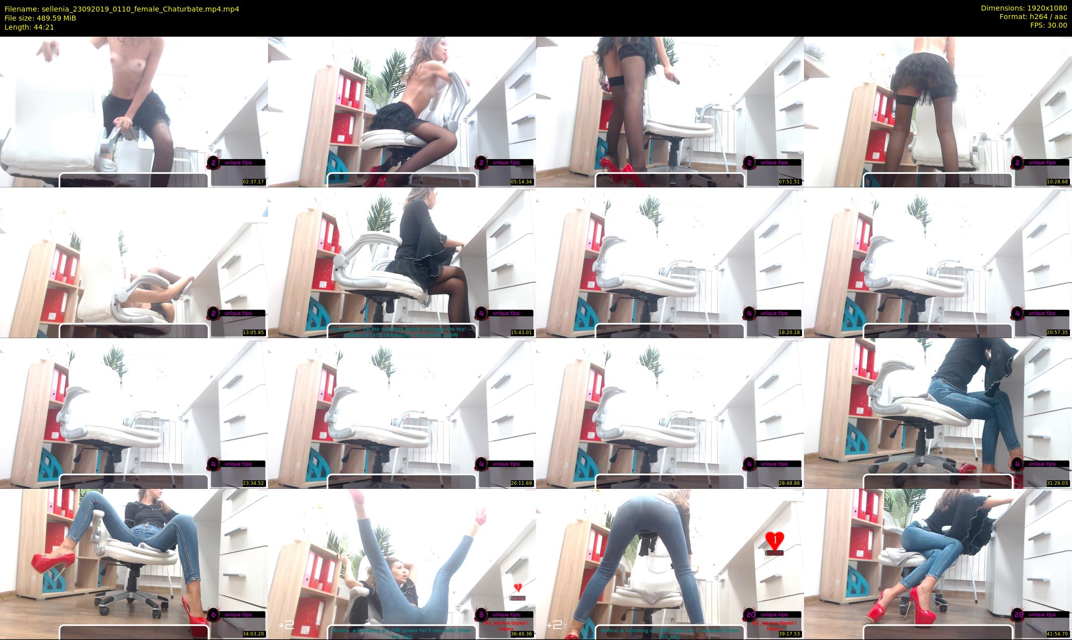 sellenia — 45 minute Chaturbate female cam show recording, 1080p, Sep 23, 2019