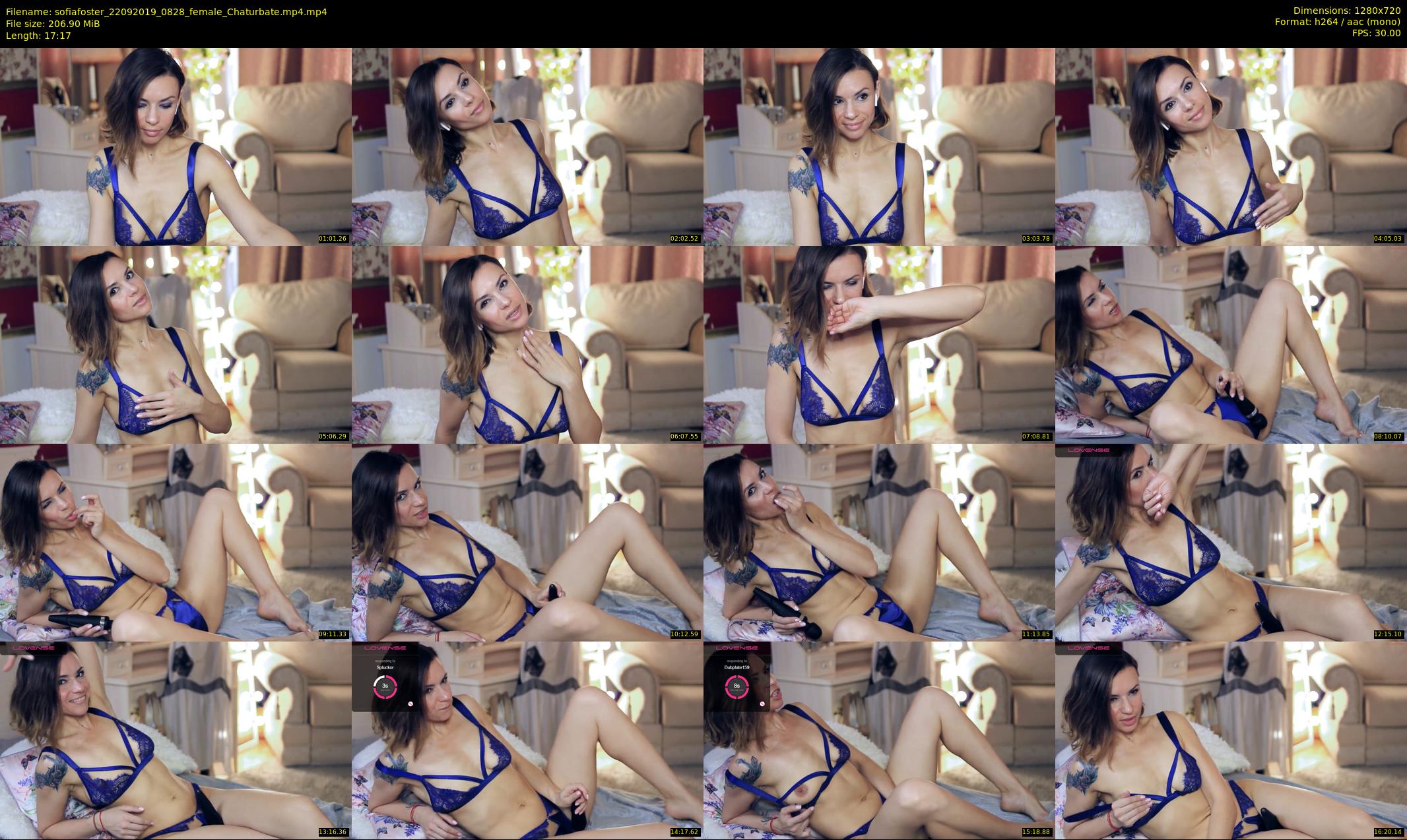 sofiafoster — 18 minute Chaturbate female cam show recording, 720p, Sep 22, 2019