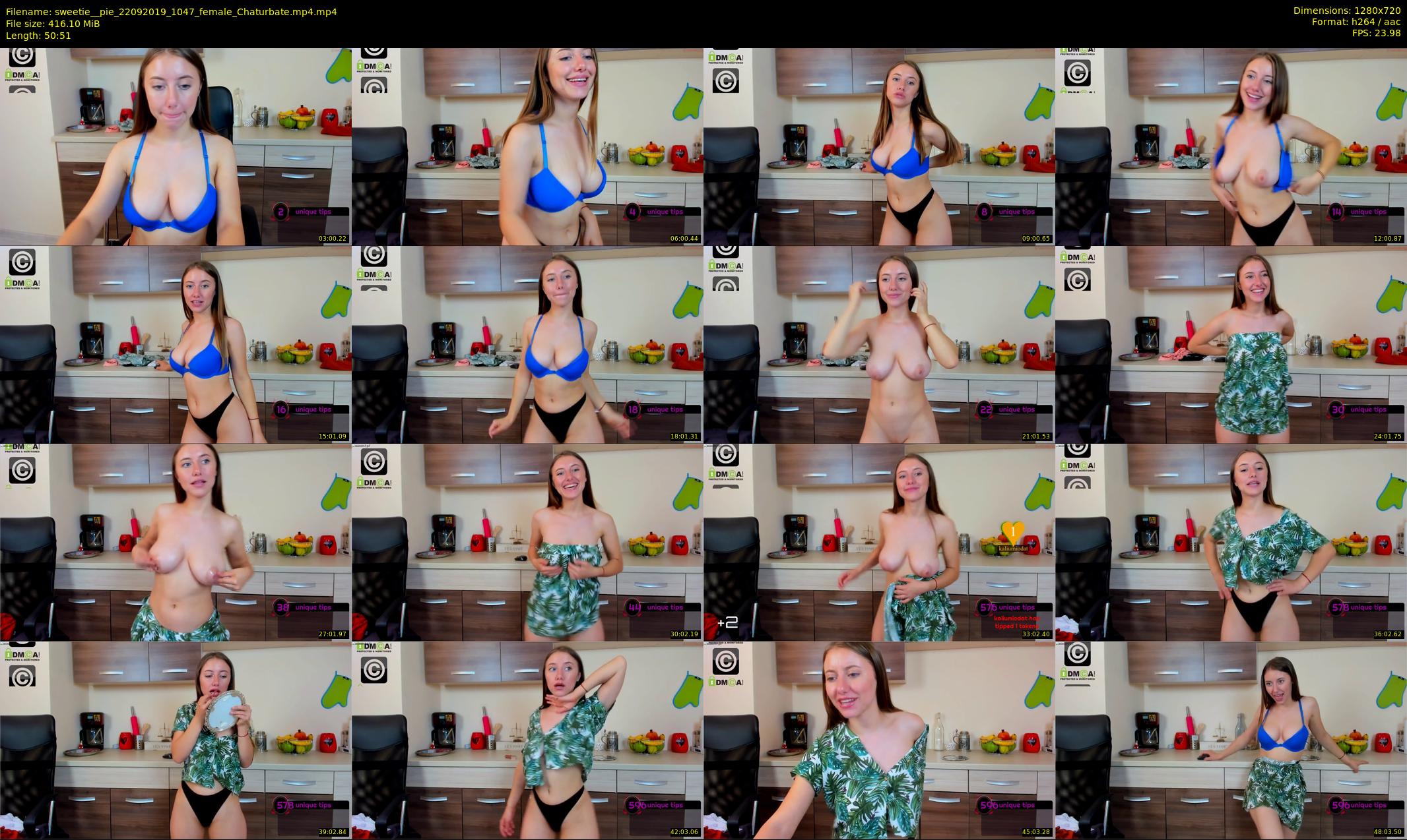 sweetie__pie — 51 minute Chaturbate female cam show recording, 720p, Sep 22, 2019