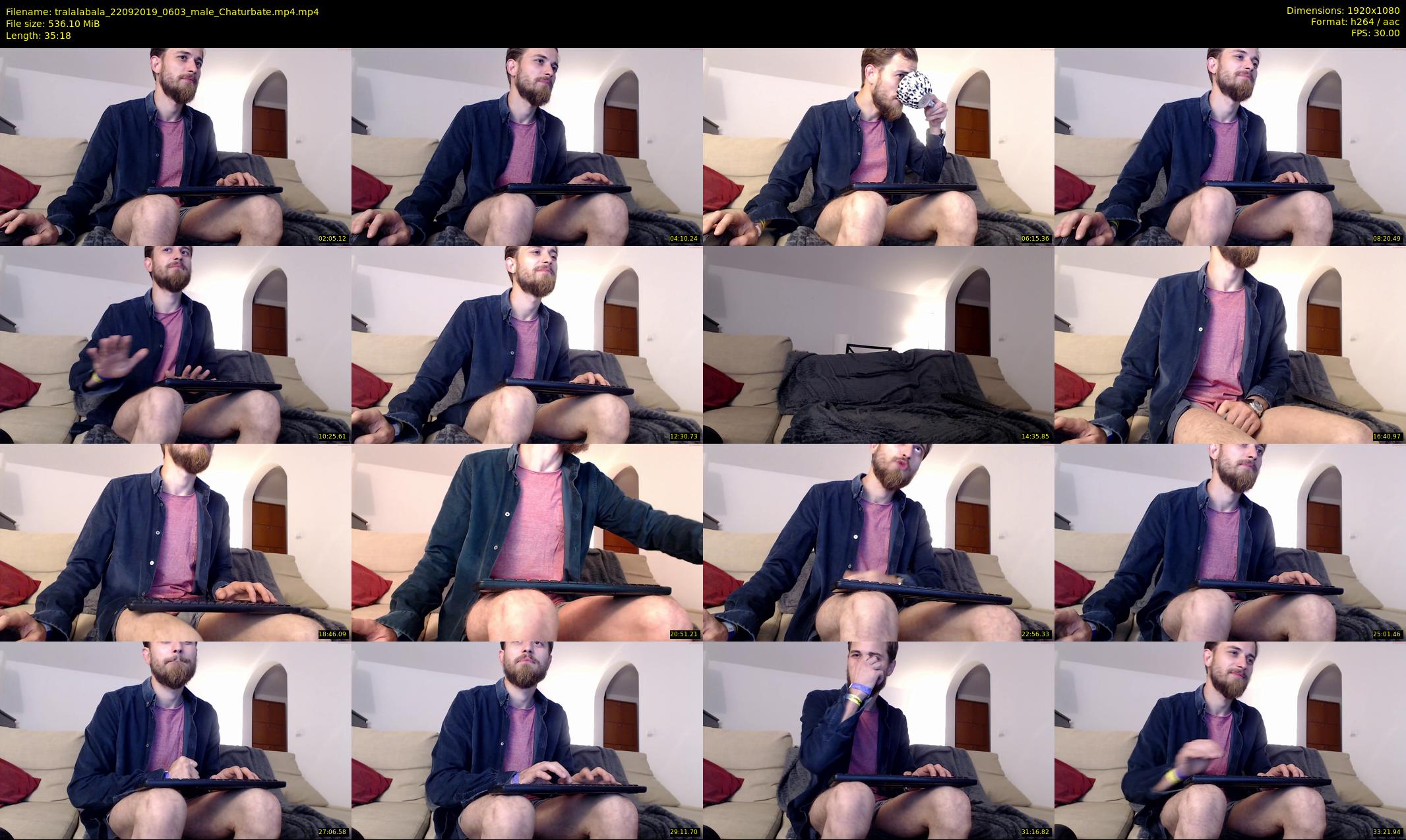 tralalabala — 36 minute Chaturbate male cam show recording, 1080p, Sep 22, 2019