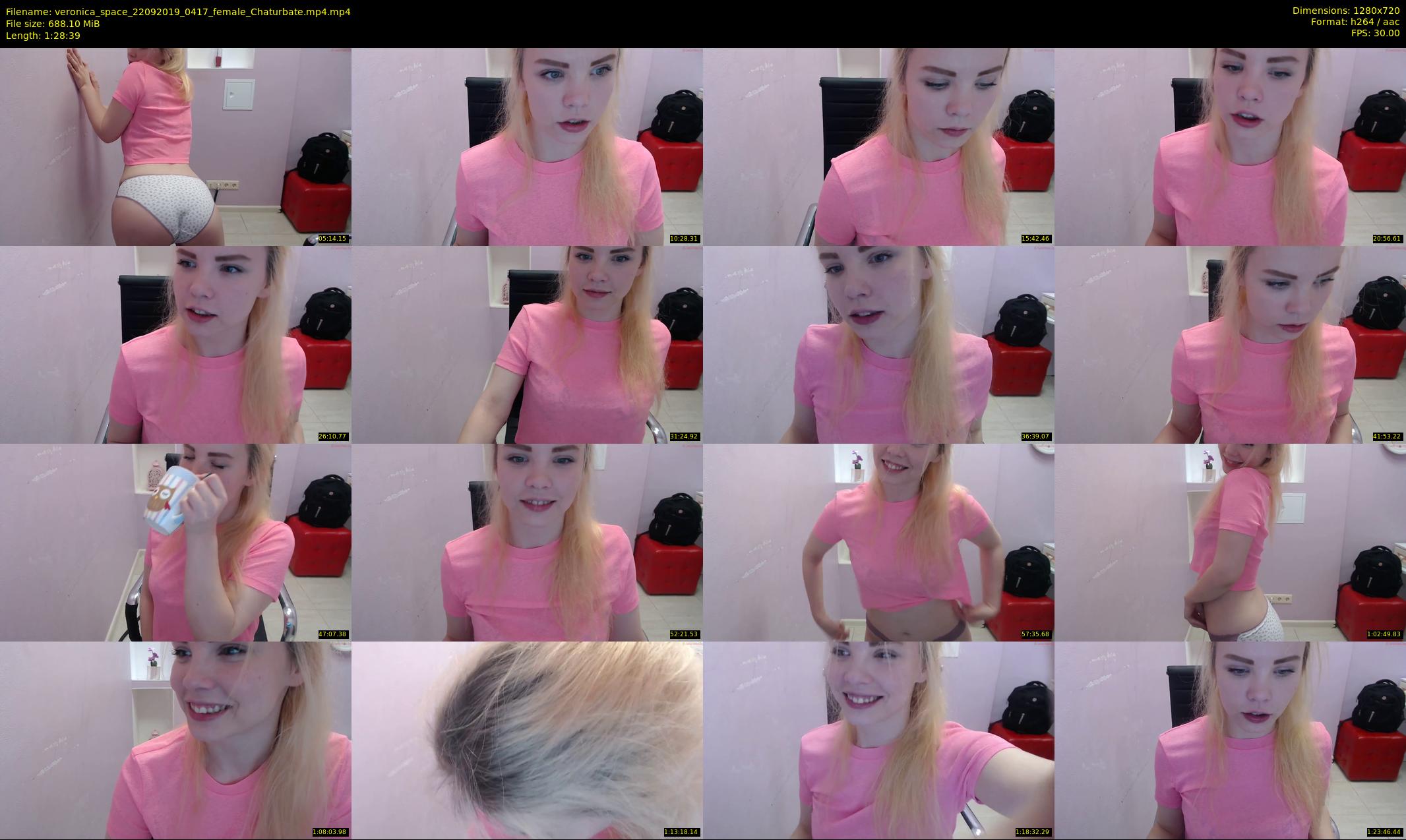 veronica_space — 89 minute Chaturbate female cam show recording, 720p, Sep 22, 2019