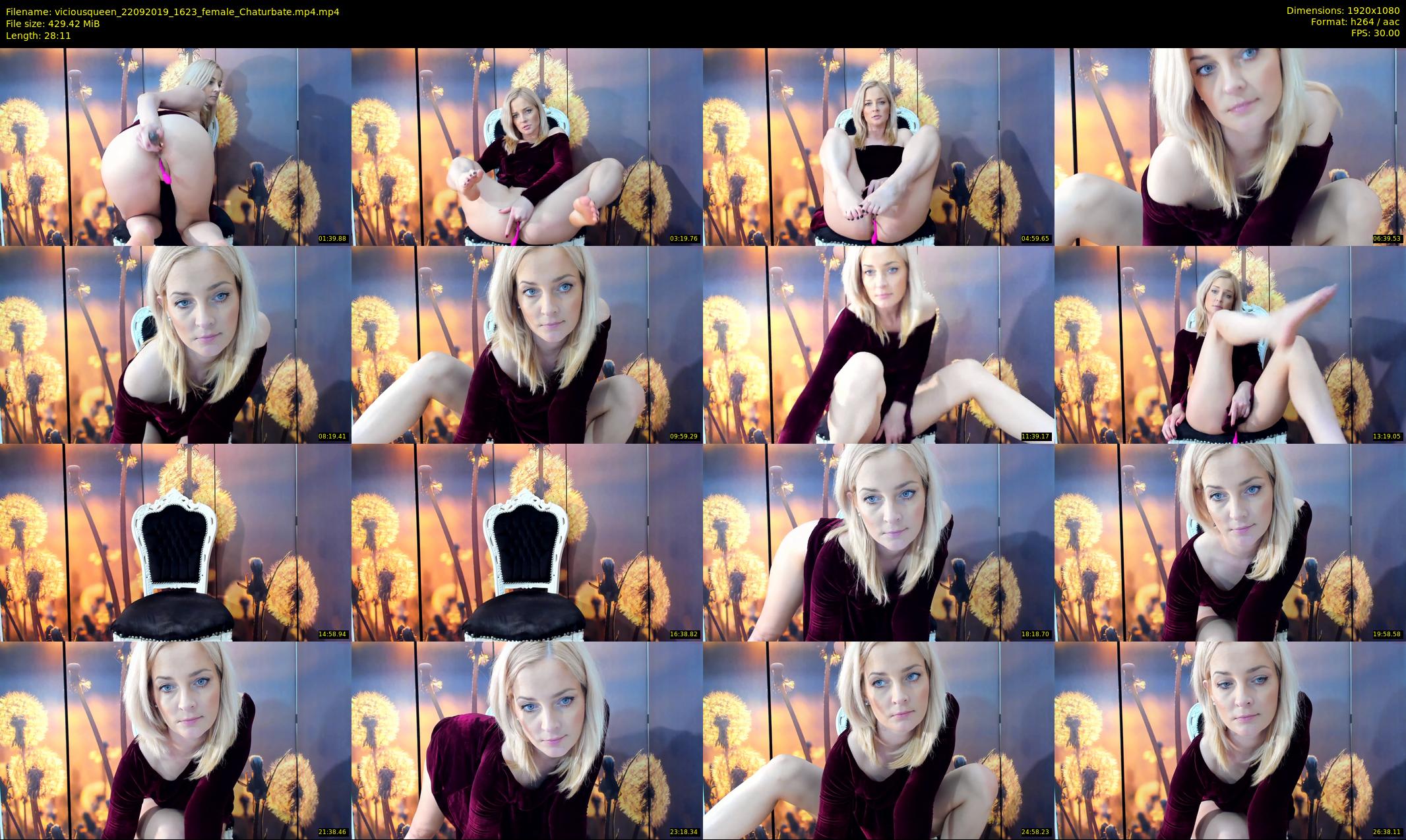 viciousqueen — 29 minute Chaturbate female cam show recording, 1080p, Sep 22, 2019