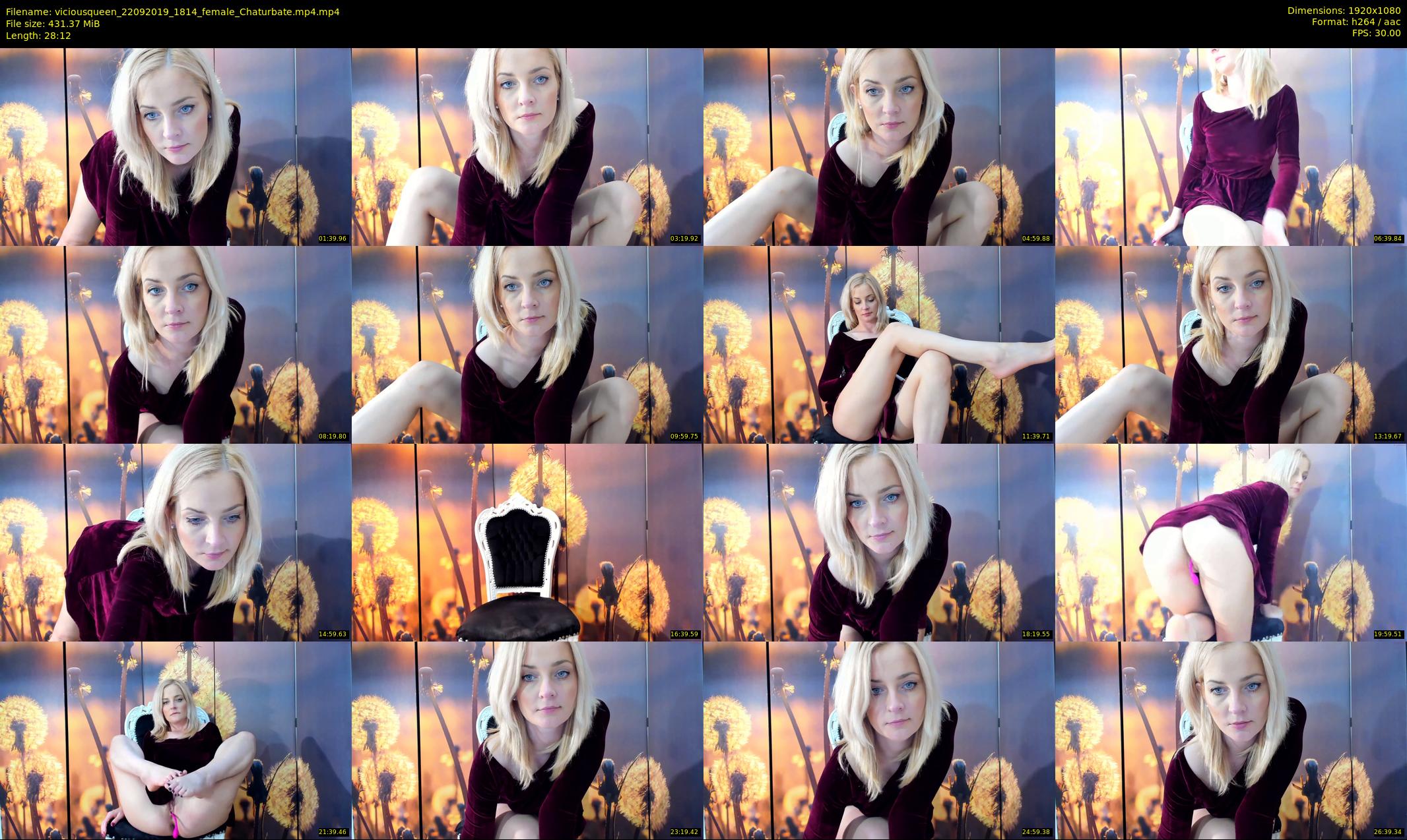 viciousqueen — 29 minute Chaturbate female cam show recording, 1080p, Sep 22, 2019
