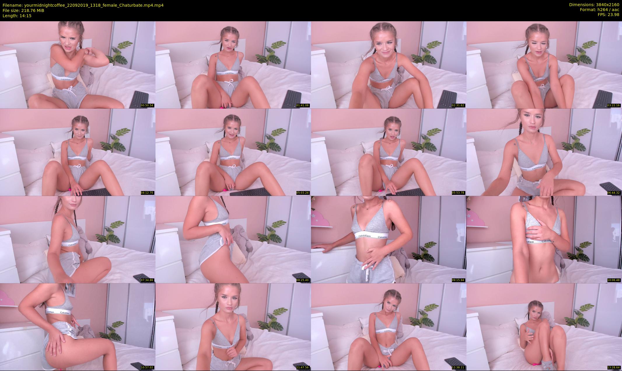 yourmidnightcoffee — 15 minute Chaturbate female cam show recording, 4K, Sep 22, 2019
