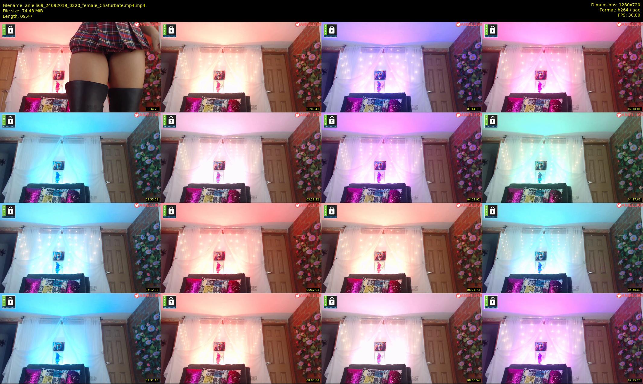 anielli69 — 10 minute Chaturbate female cam show recording, 720p, Sep 24, 2019