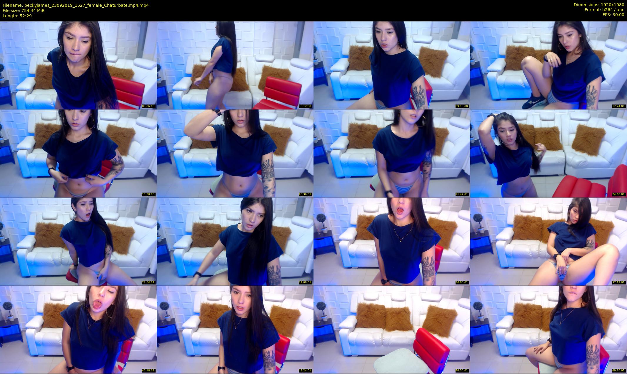 beckyjames — 53 minute Chaturbate female cam show recording, 1080p, Sep 23, 2019