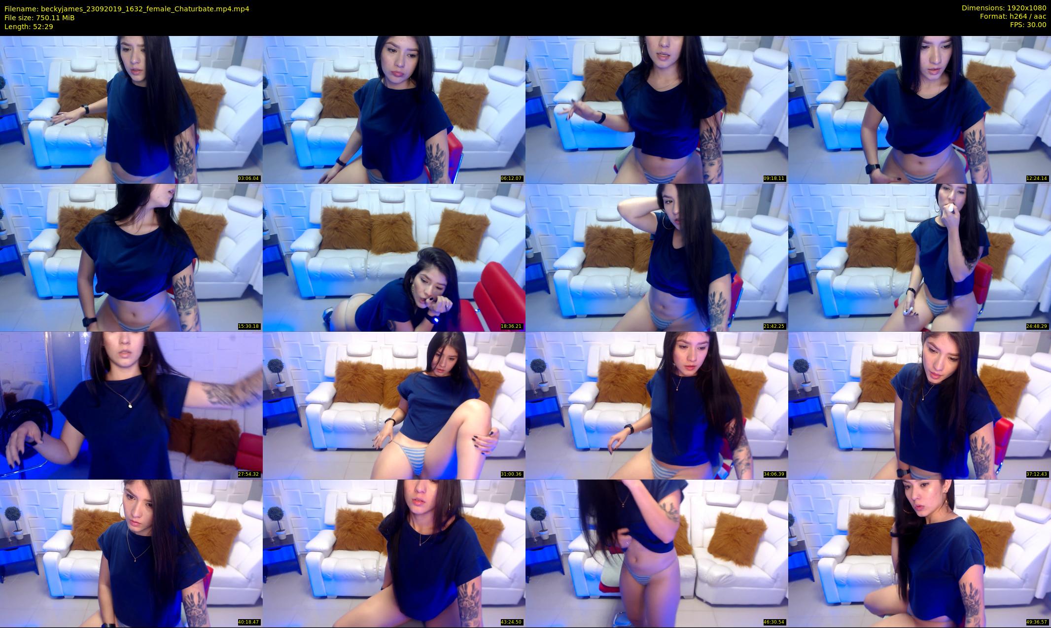 beckyjames — 53 minute Chaturbate female cam show recording, 1080p, Sep 23, 2019