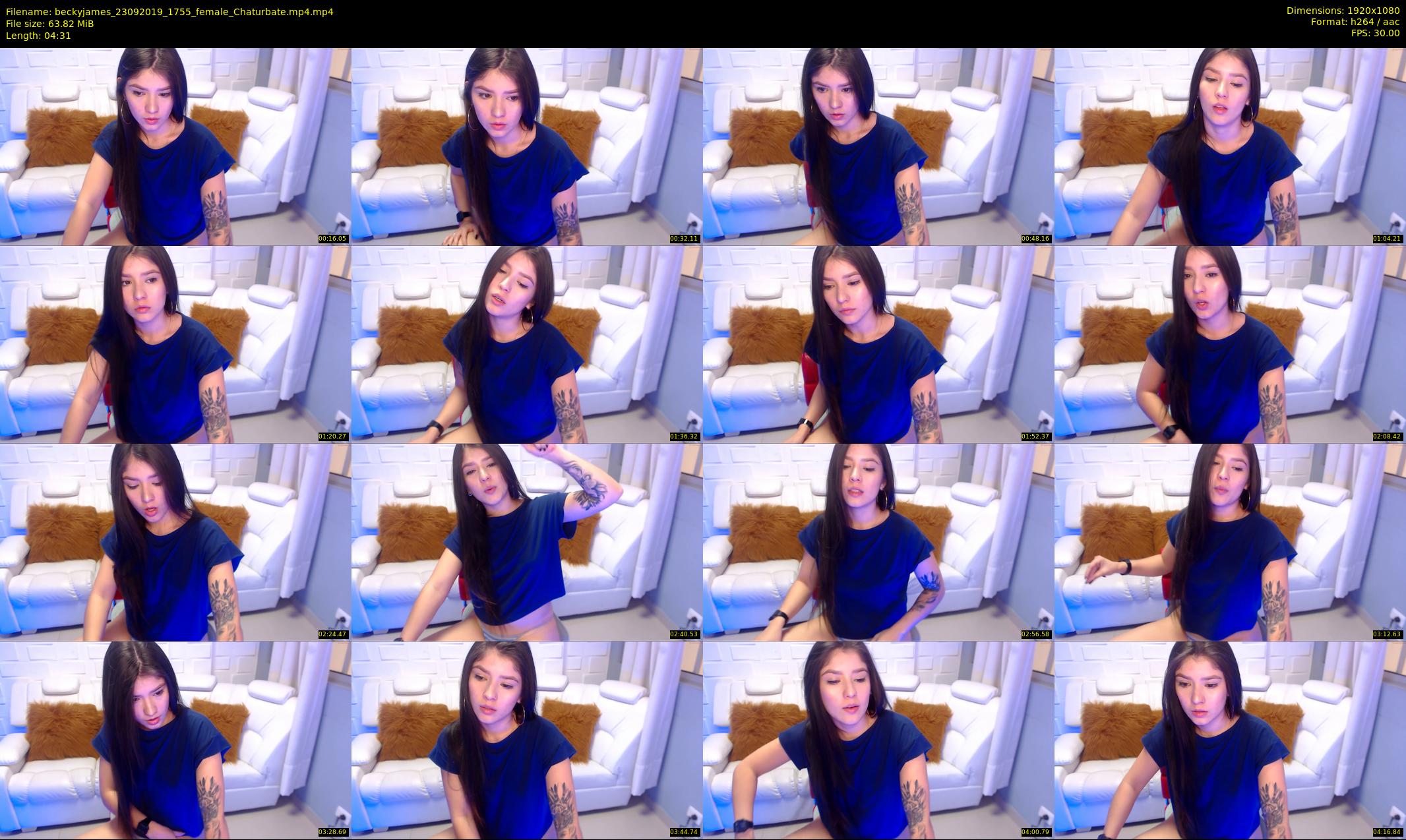beckyjames — 5 minute Chaturbate female cam show recording, 1080p, Sep 23, 2019