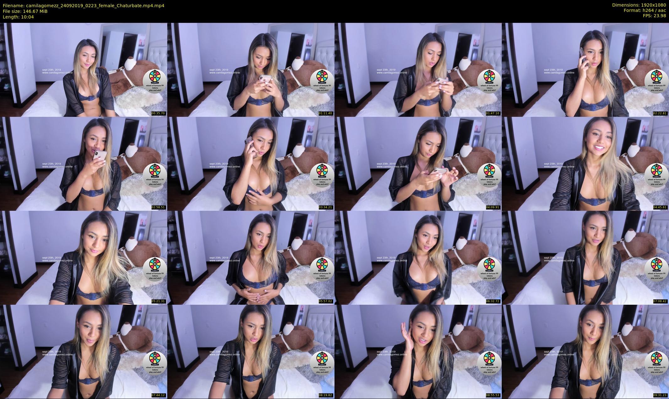 camilagomezz — 11 minute Chaturbate female cam show recording, 1080p, Sep 24, 2019