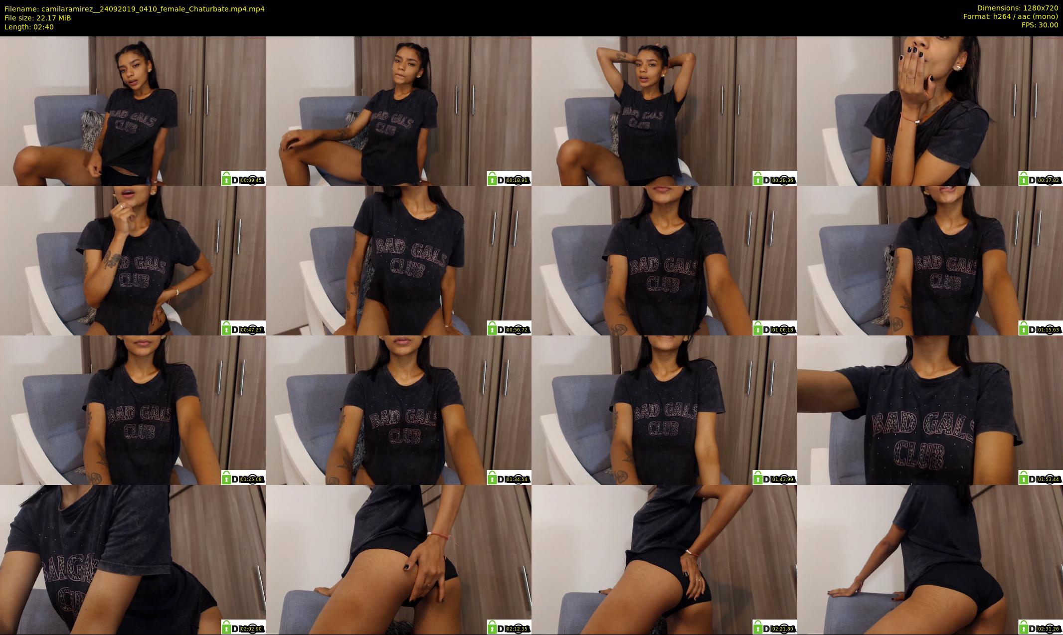 camilaramirez_ — 3 minute Chaturbate female cam show recording, 720p, Sep 24, 2019
