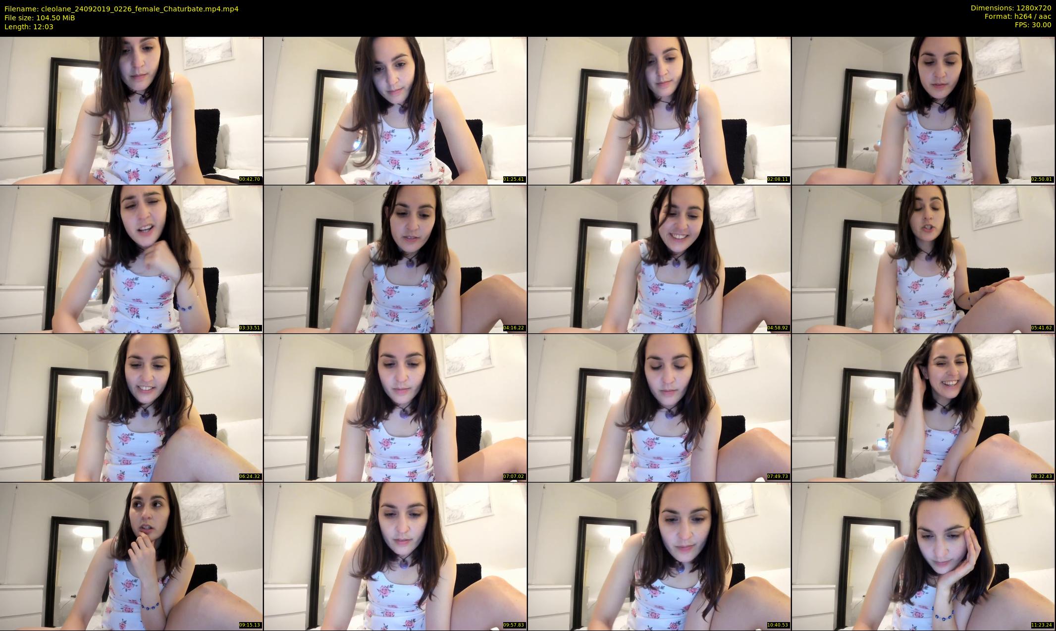 cleolane — 13 minute Chaturbate female cam show recording, 720p, Sep 24, 2019