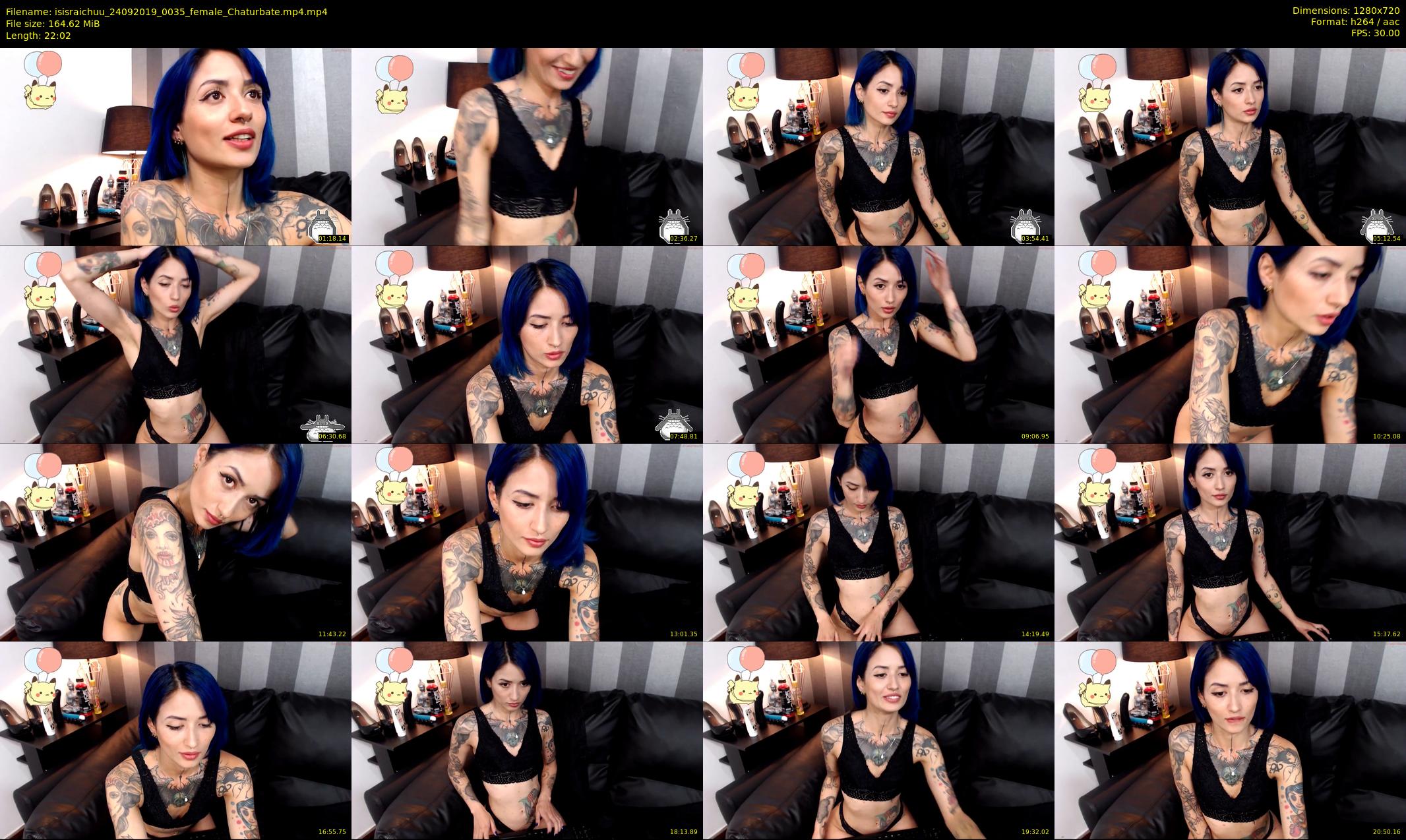 isisraichuu — 23 minute Chaturbate female cam show recording, 720p, Sep 24, 2019