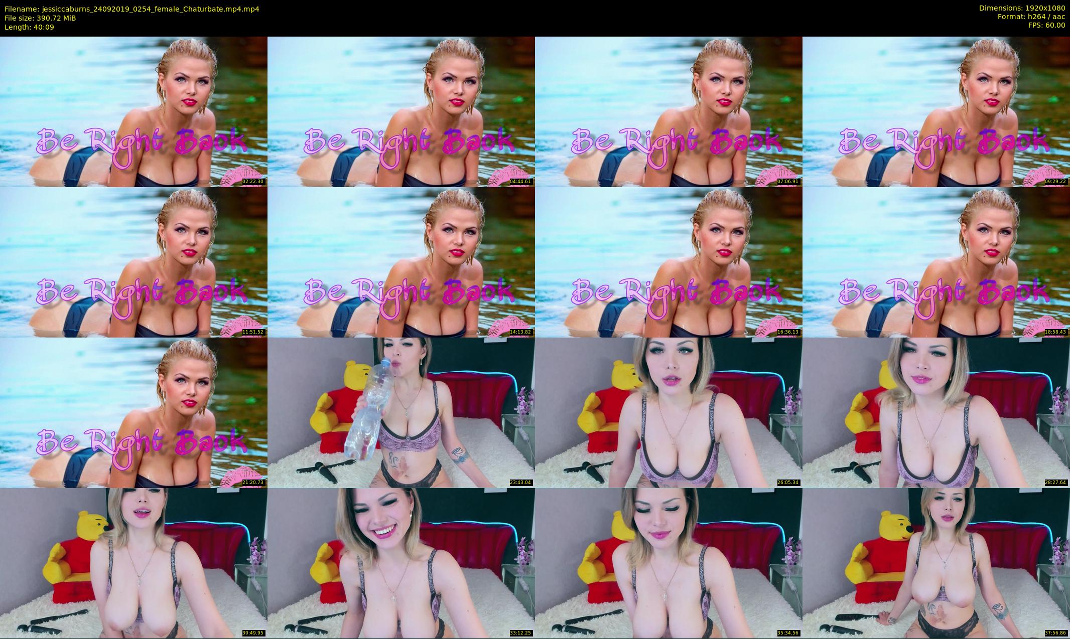 jessiccaburns — 41 minute Chaturbate female cam show recording, 1080p, Sep 24, 2019