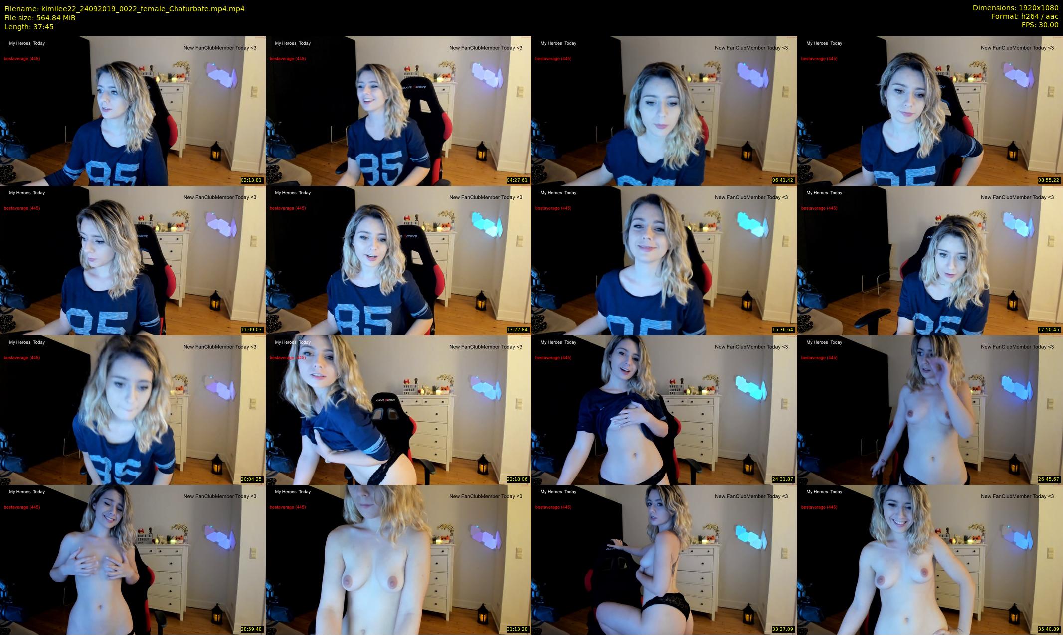 kimilee22 — 38 minute Chaturbate female cam show recording, 1080p, Sep 24, 2019