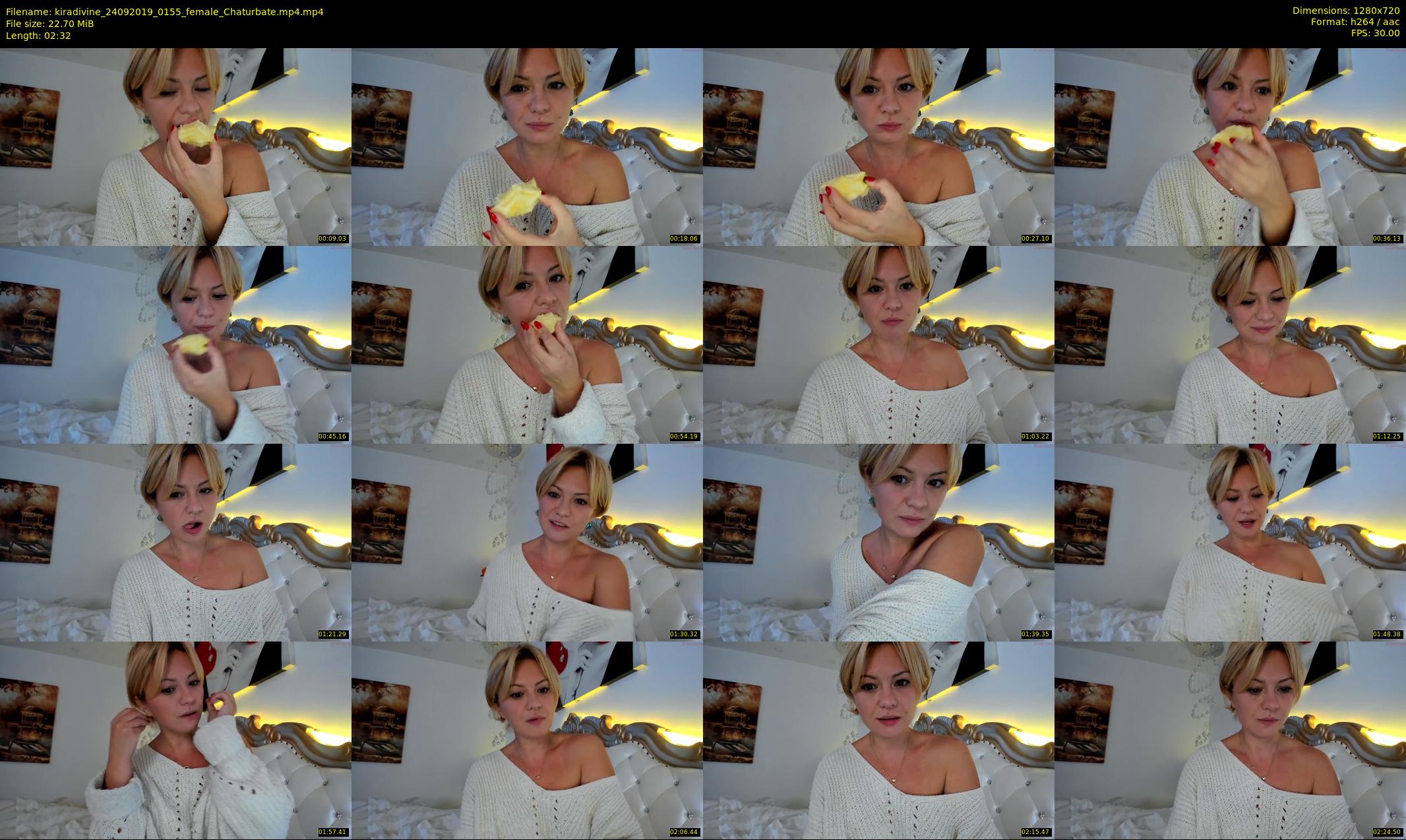 kiradivine — 3 minute Chaturbate female cam show recording, 720p, Sep 24, 2019